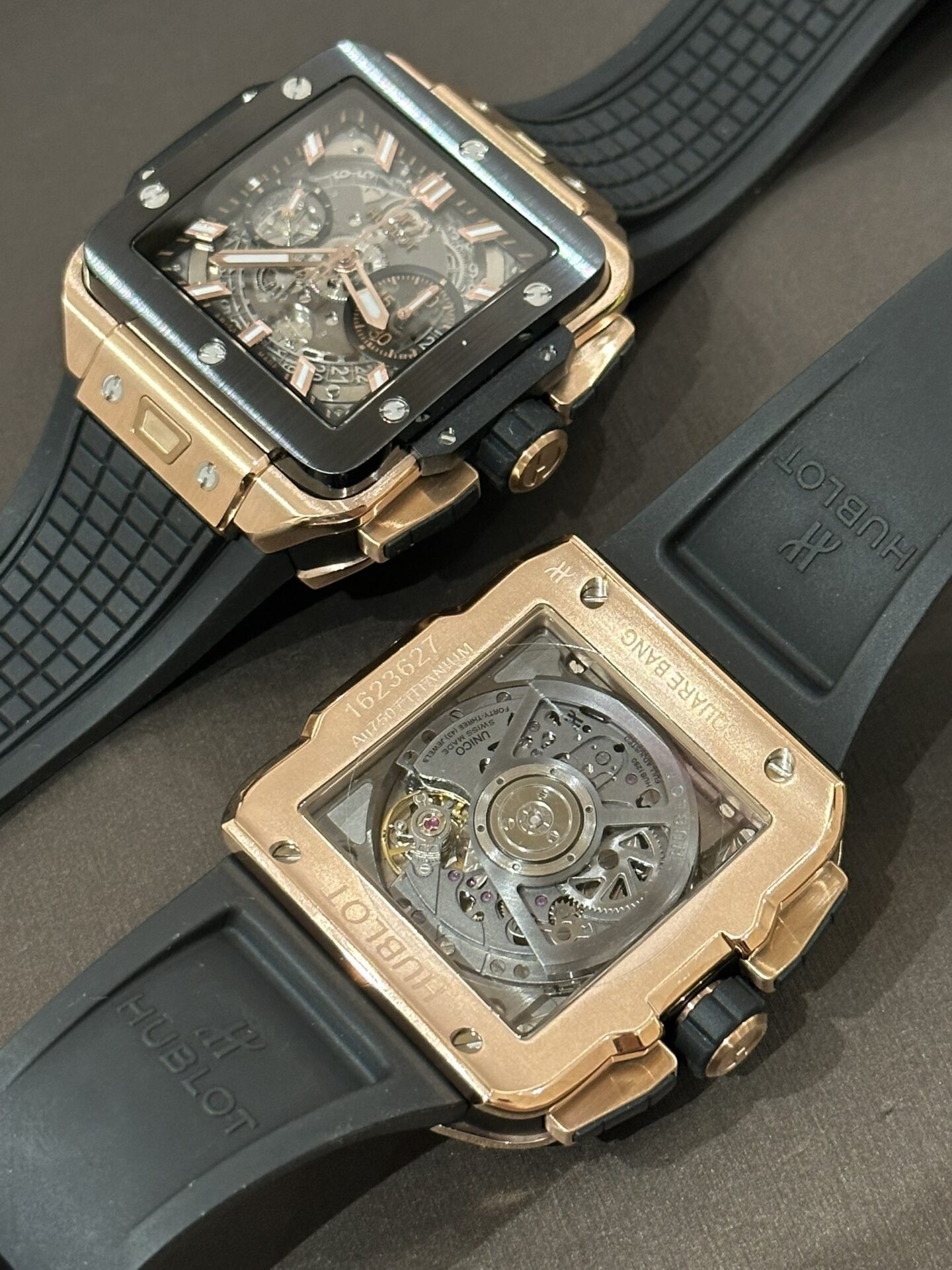Hublot Big Big Square Best Replica Watch Rose Gold Black Bezel 42mm - Top club