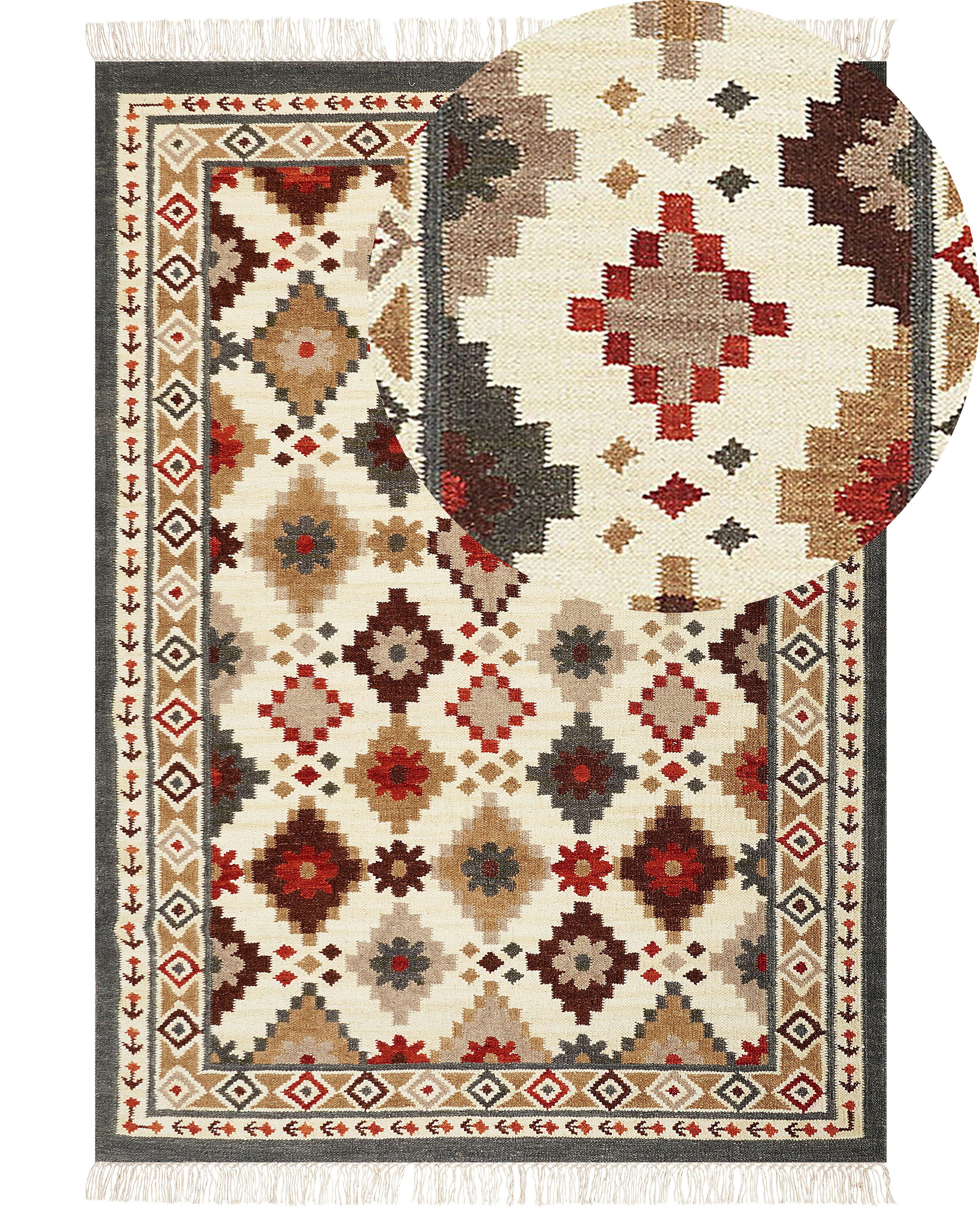 Rug GHUKASAVAN Multicolour 200 x 300 cm Wool Kilim