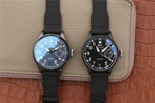 Replica IWC Big Pilot Real PR IW502001 Real Ceramic ZF V2 Black Calfskin Strap A51111 - Top club