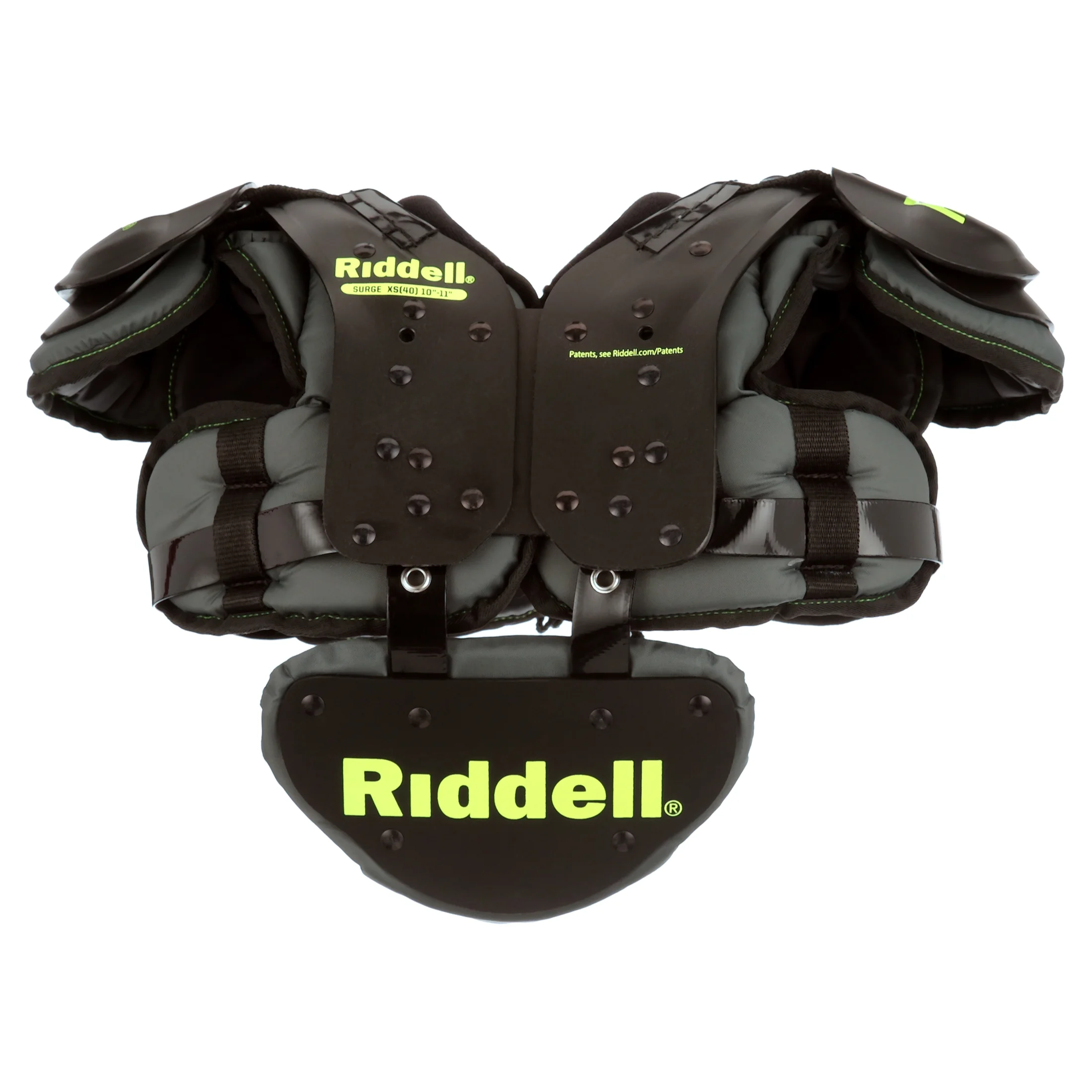 Riddell Surge Youth Football Shoulder Pad Black/Volt, Small - Image 12