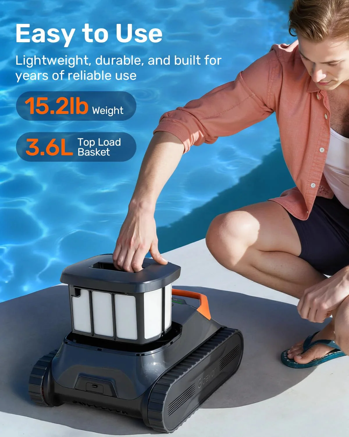 Cordless Robotic Pool Vacuum Cleaner With Smart Navigation And Wall And Waterline Cleaning - Image 6 Cordless Robotic Pool Vacuum Cleaner With Smart Navigation And Wall And Waterline Cleaning - Image 6