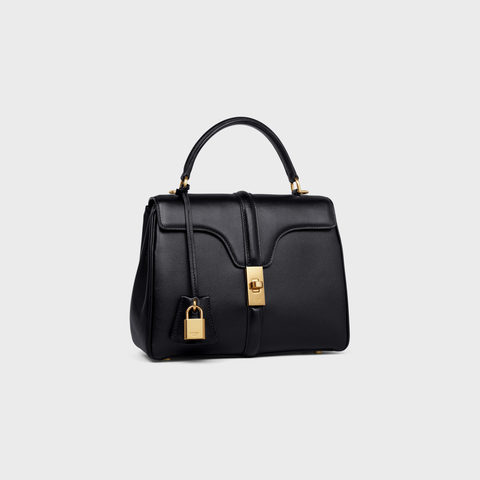 Replicate SMALL 16 BAG IN SATINATED CALFSKIN BLACK(1:1 replica)1:1High-quality replica