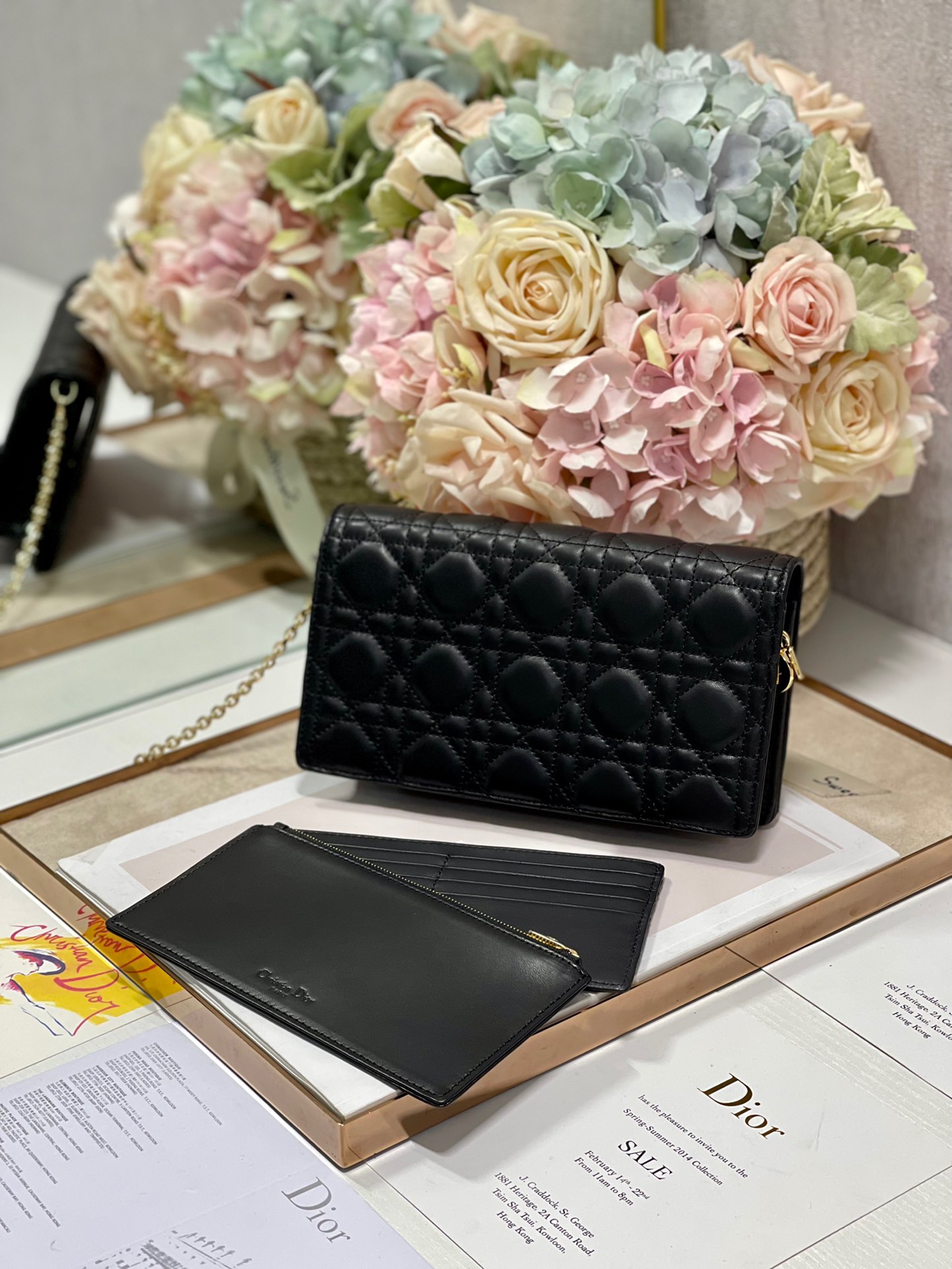 Christian Dior Lady Dior Pouch Black, For Women, Women’s Handbags 8.5in/21.5cm CD S0204SLOI_M9891:1High-quality replica