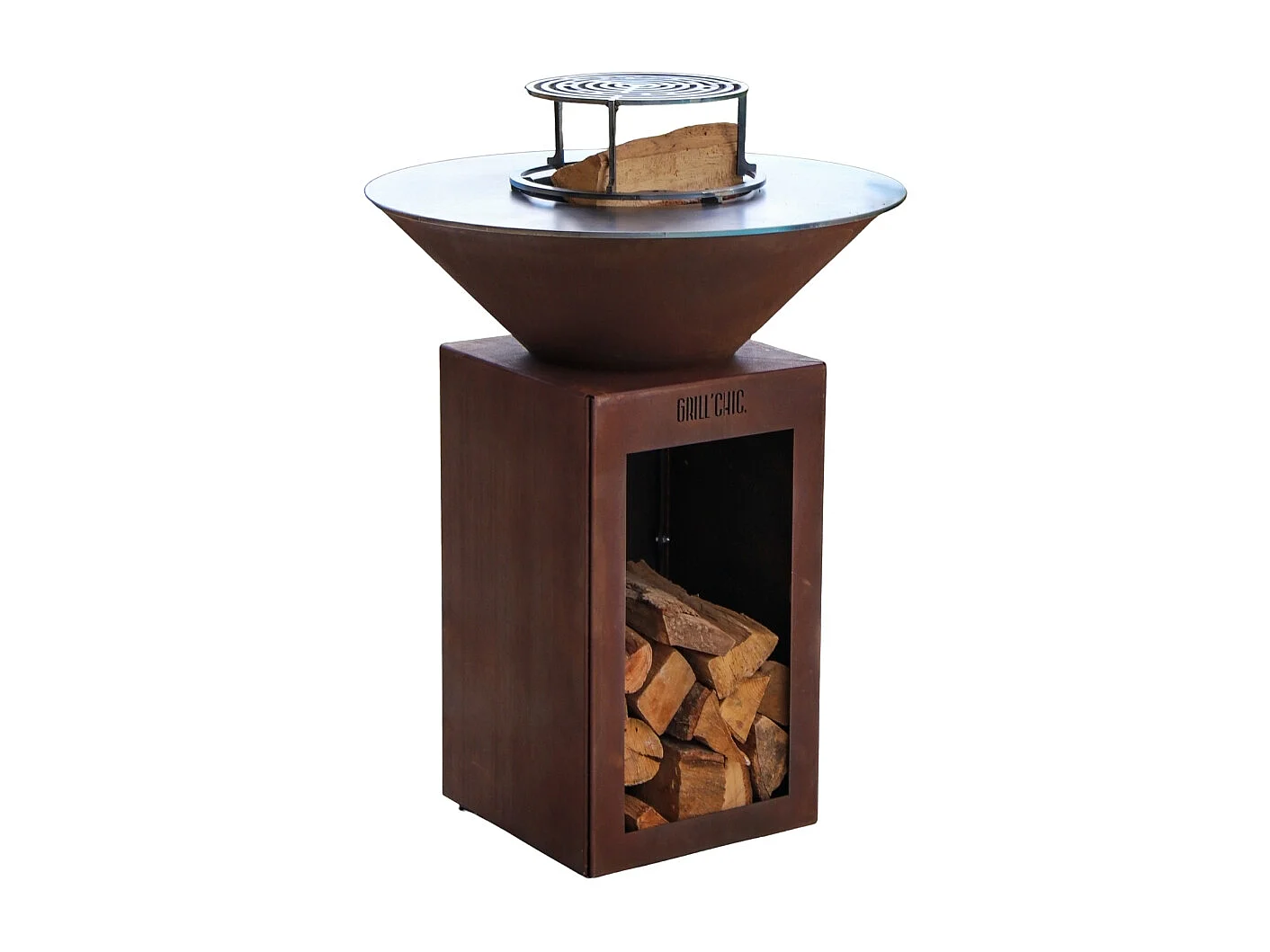 Brasero Cevenol Corten Bois Rond 74 Simple Cuve