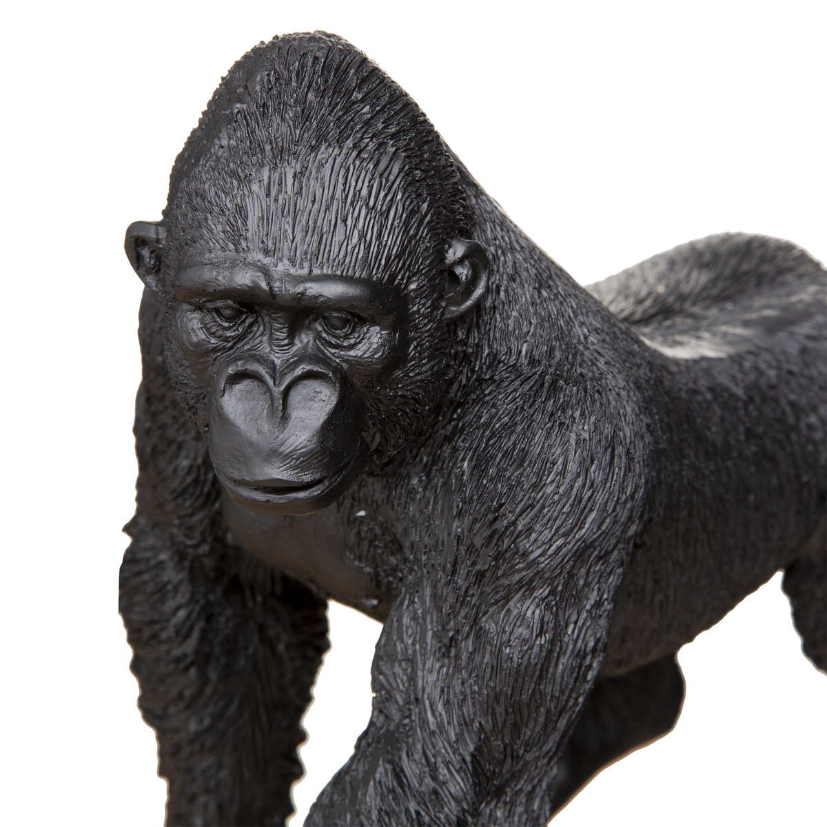 Gorilla statue, resin Black, H.22 cm
