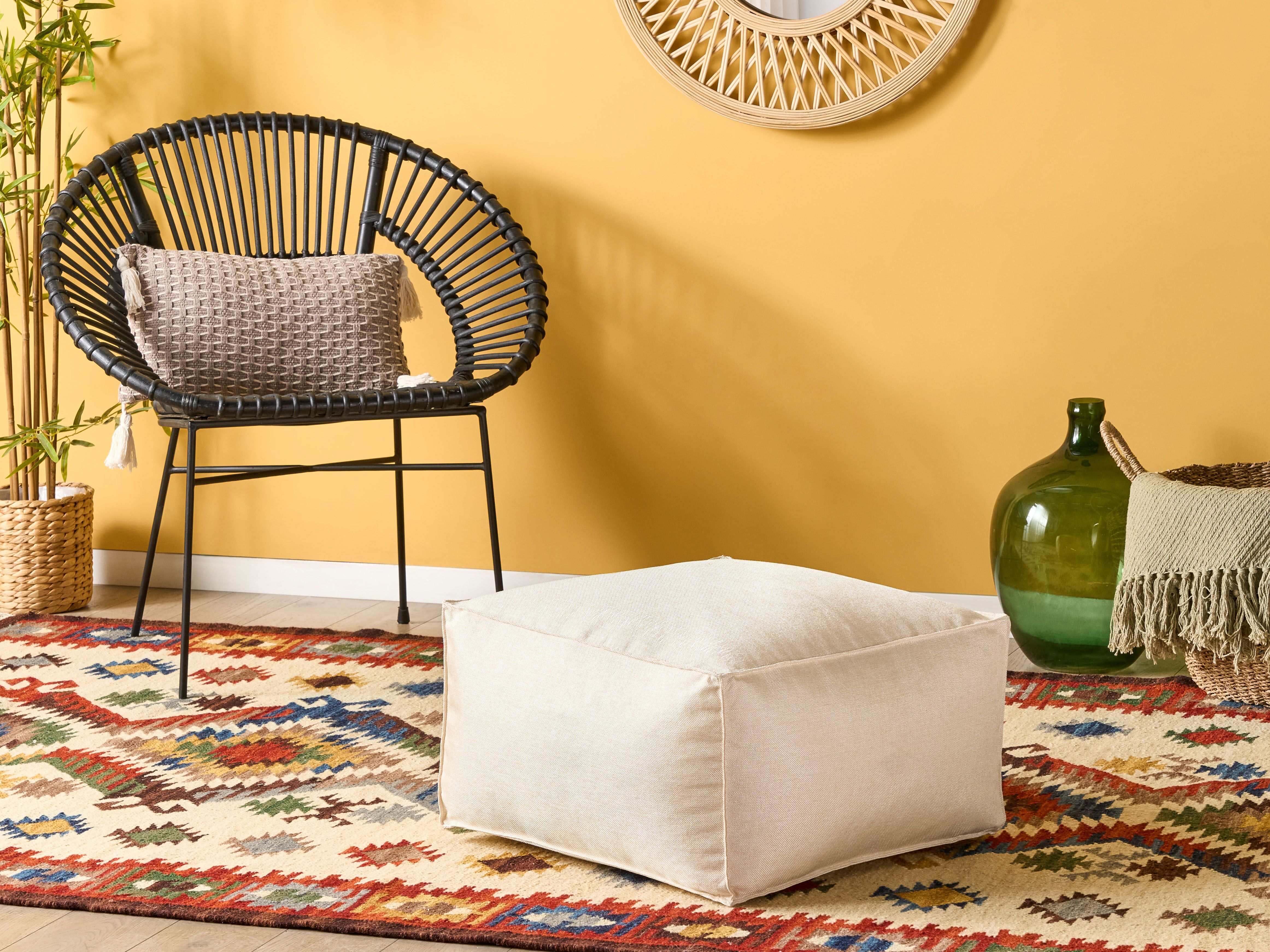 Pouffe MUKKI Fabric Off-White