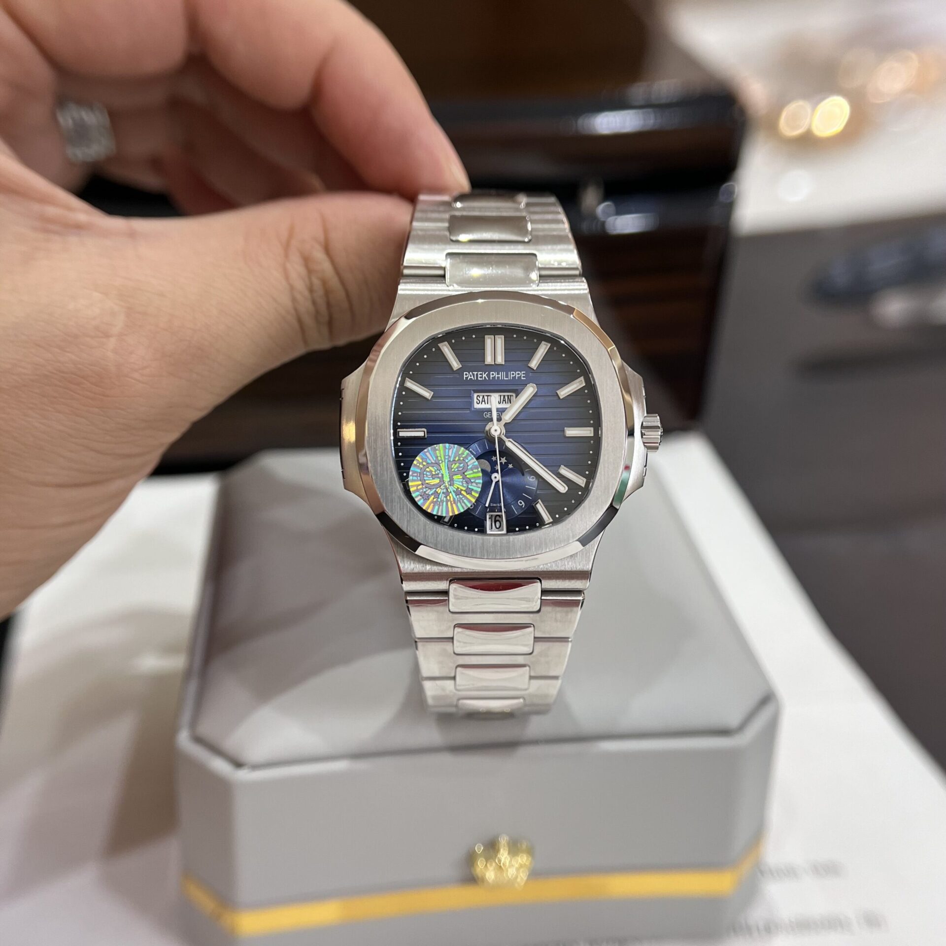 Patek Philippe Replica Watches Nautilus 5726G Blue Dial GR Factory 40.5mm - Top club