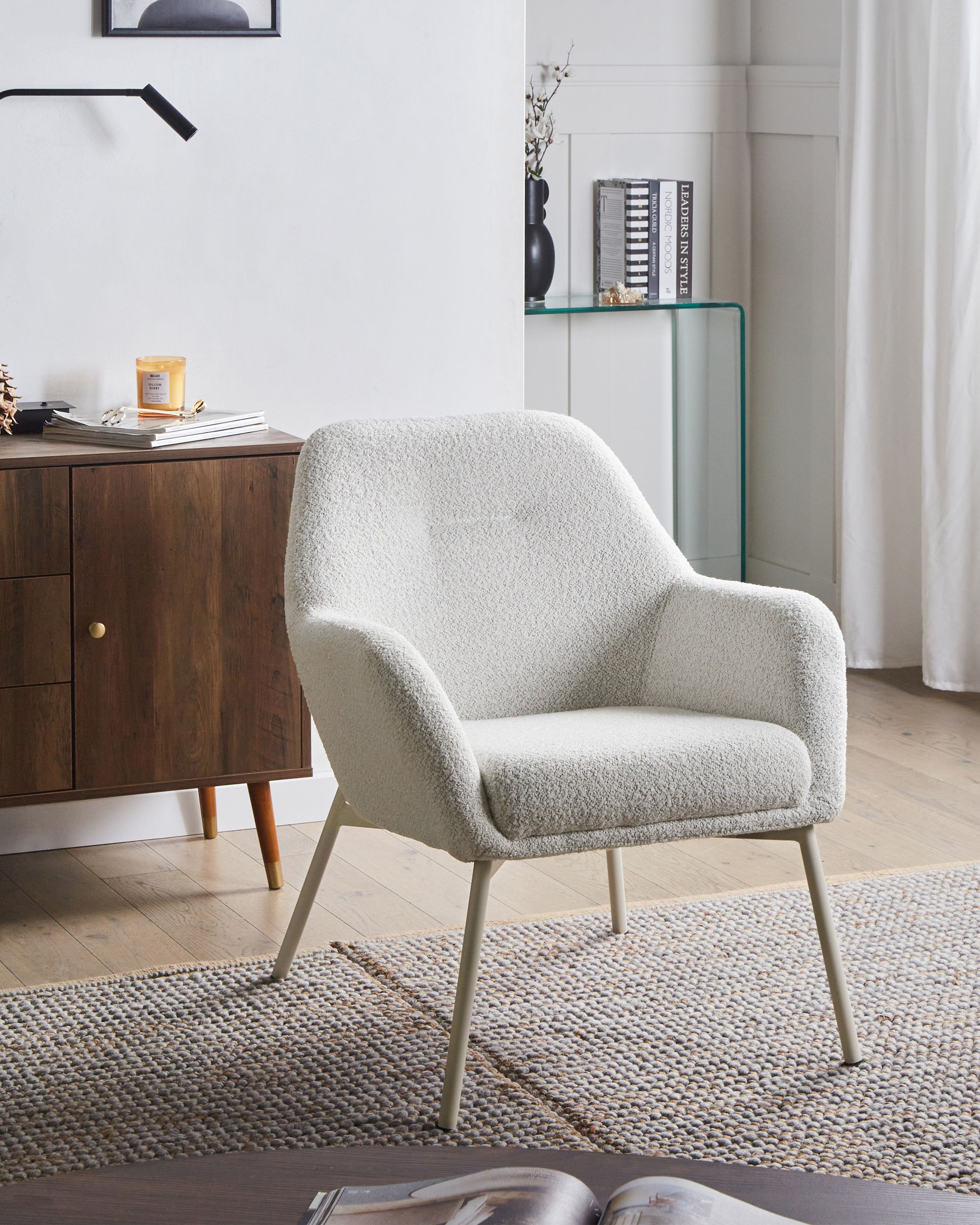 Armchair JABRO Fabric Off-White