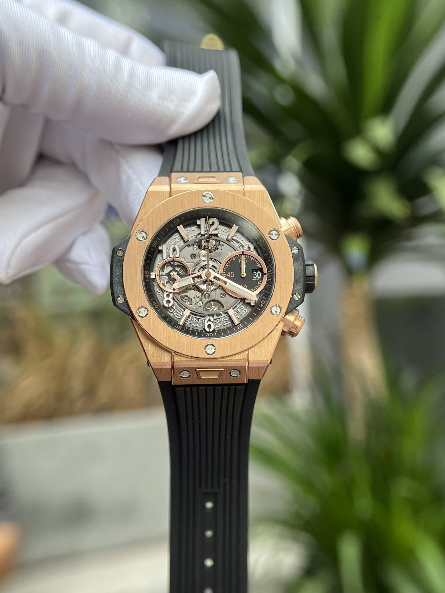 Hublot Replica Watch Big Bang Unico King Gold Rubber Strap BBF Factory 42mm - Top club