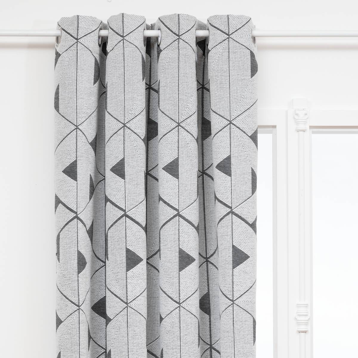 Curtain "Maloe" Jacquard, Gray, 140x260 cm