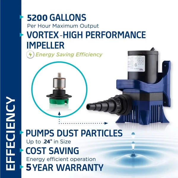 Alpine Corporation 2100 GPH Cyclone Pond Pump Submersible - Image 31