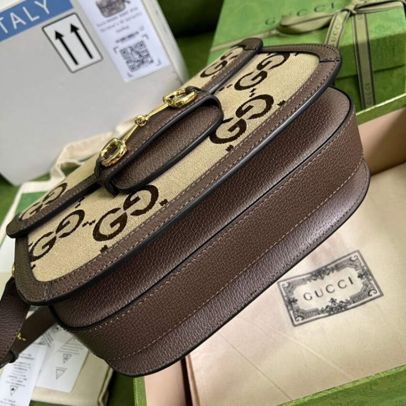 Replica Gucci Horsebit 1955 Shoulder Bag With Jumbo Gg 6022041:1High-quality replica