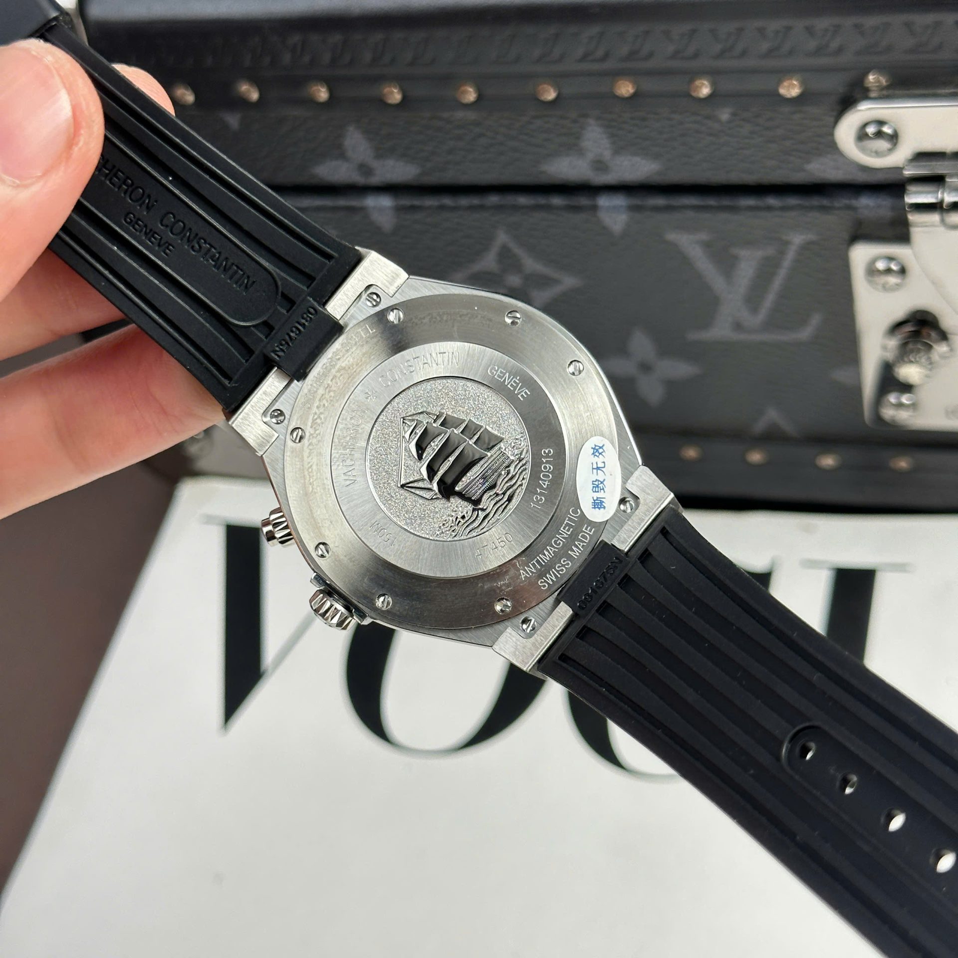 Vacheron Constantin Overseas Dual Time 47450 Knock Off Watches Gray Dial Rubber Strap 9F Factory 42mm - Top club