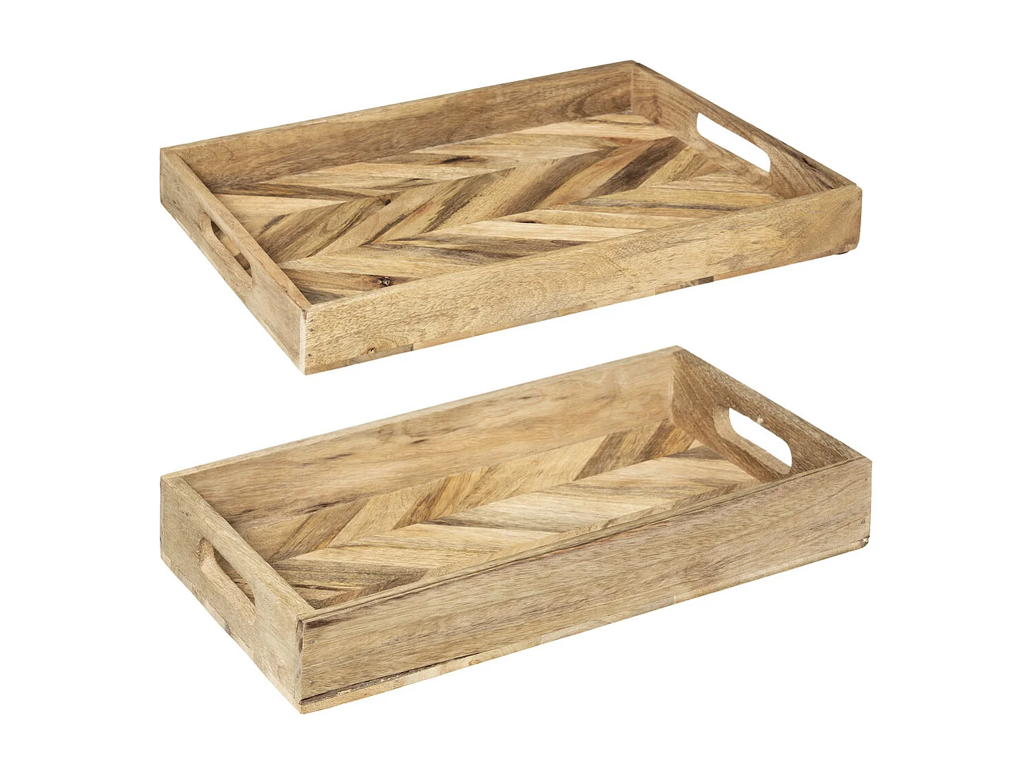 Set de 2 Plateaux en Bois de Manguier