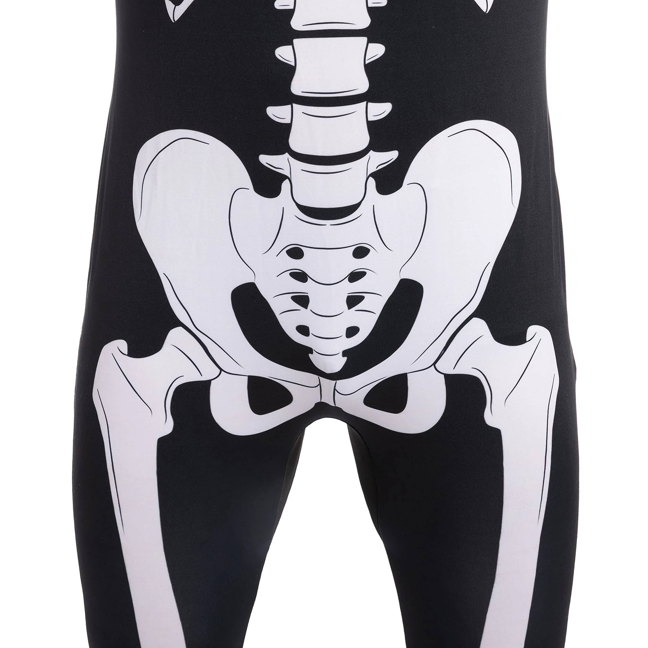 Joyfy Skeleton Costume for Adults, Skeleton Bone Bodysuit Halloween Costumes for Men with Skeleton Hood Mask, Halloween Party Fancy Dress-up - Image 6 Joyfy Skeleton Costume for Adults, Skeleton Bone Bodysuit Halloween Costumes for Men with Skeleton Hood Mask, Halloween Party Fancy Dress-up - Image 6