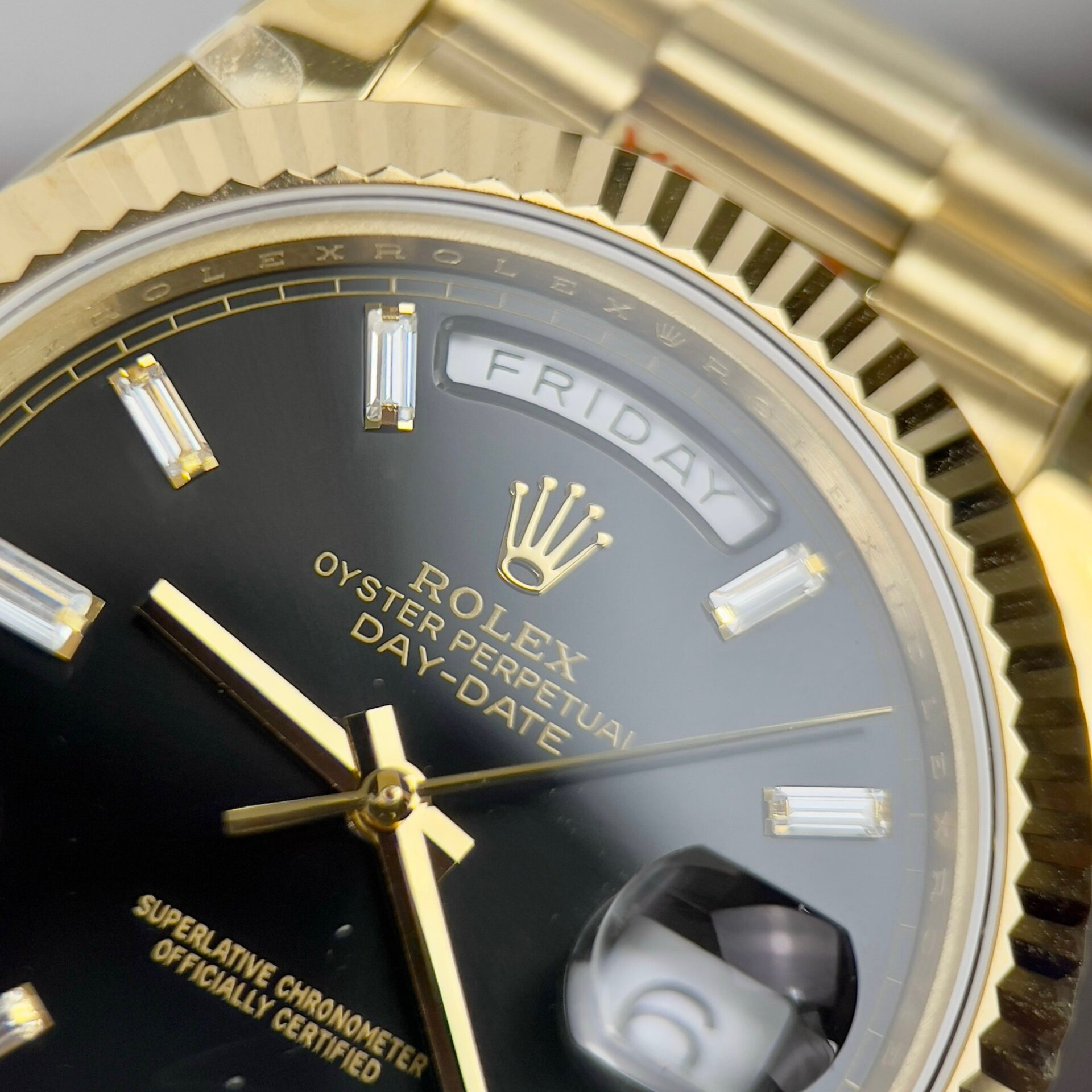 Rolex Day-Date 228238 Replica 11 Watch Black Dial GM Factory 40mm - Elite Watch Atelier