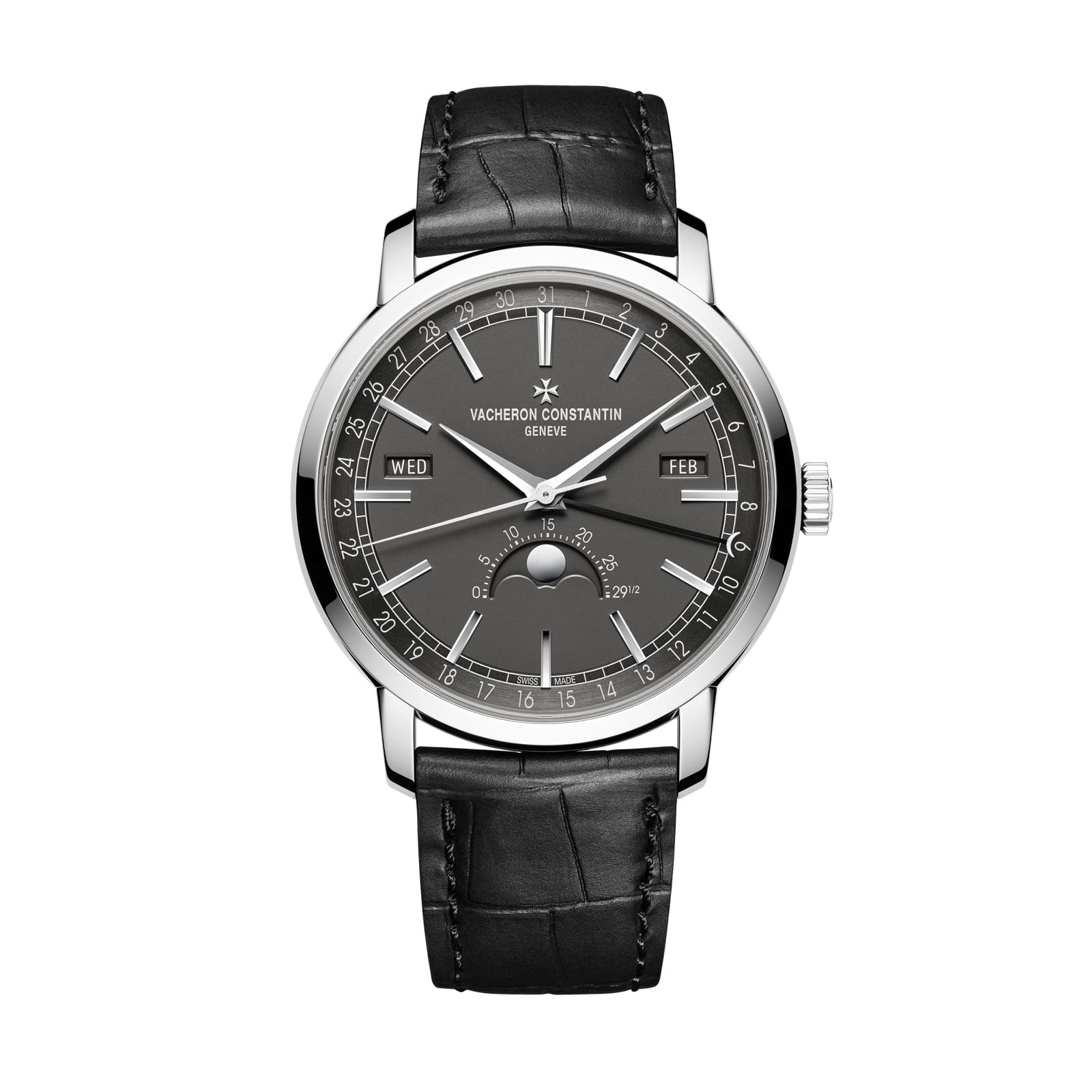 Replica Watches Fake Vacheron Constantin Traditionnelle complete calendar 41 MM WHITE GOLD(1:1 replica) - Top club
