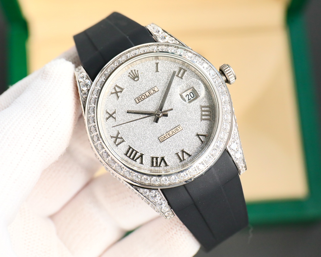 Rolex Logbook Full Luxury Style - Brilliant Roman Dial - 18k Nano-Technology 41MM - White(1:1 replica) - Elite Watch Atelier