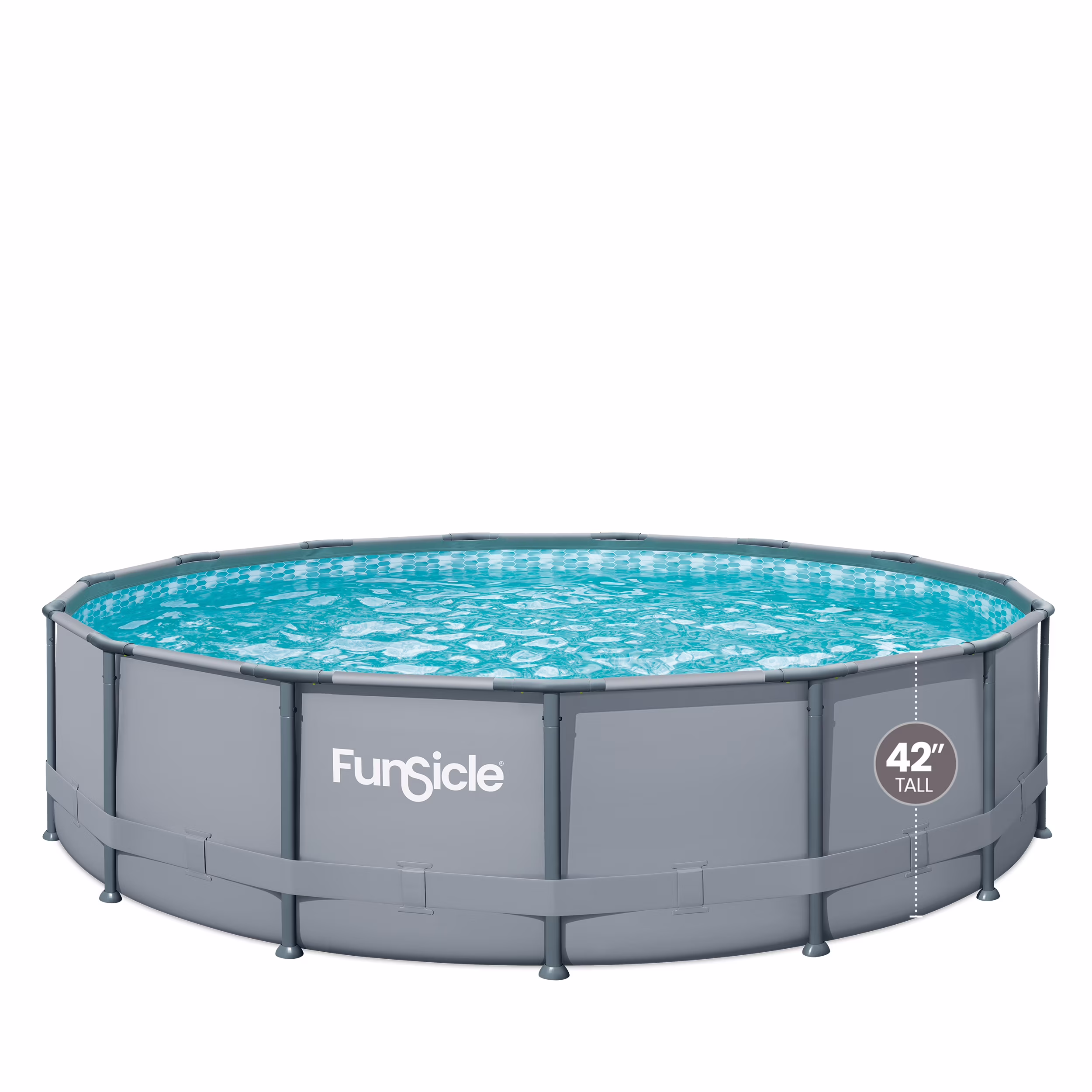 Funsicle 15ft Oasis Round Above Ground Metal Frame Swimming Pool, Includes SkimmerPlus Pump, Age 6 & up - Image 2