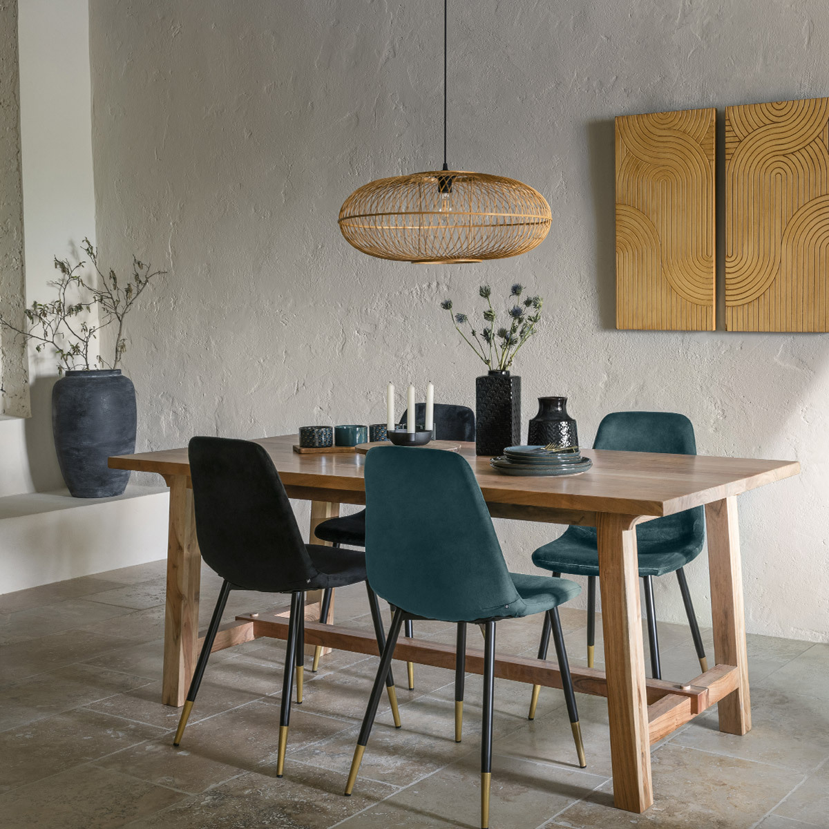 Chair "Tyka" Velvet, Black