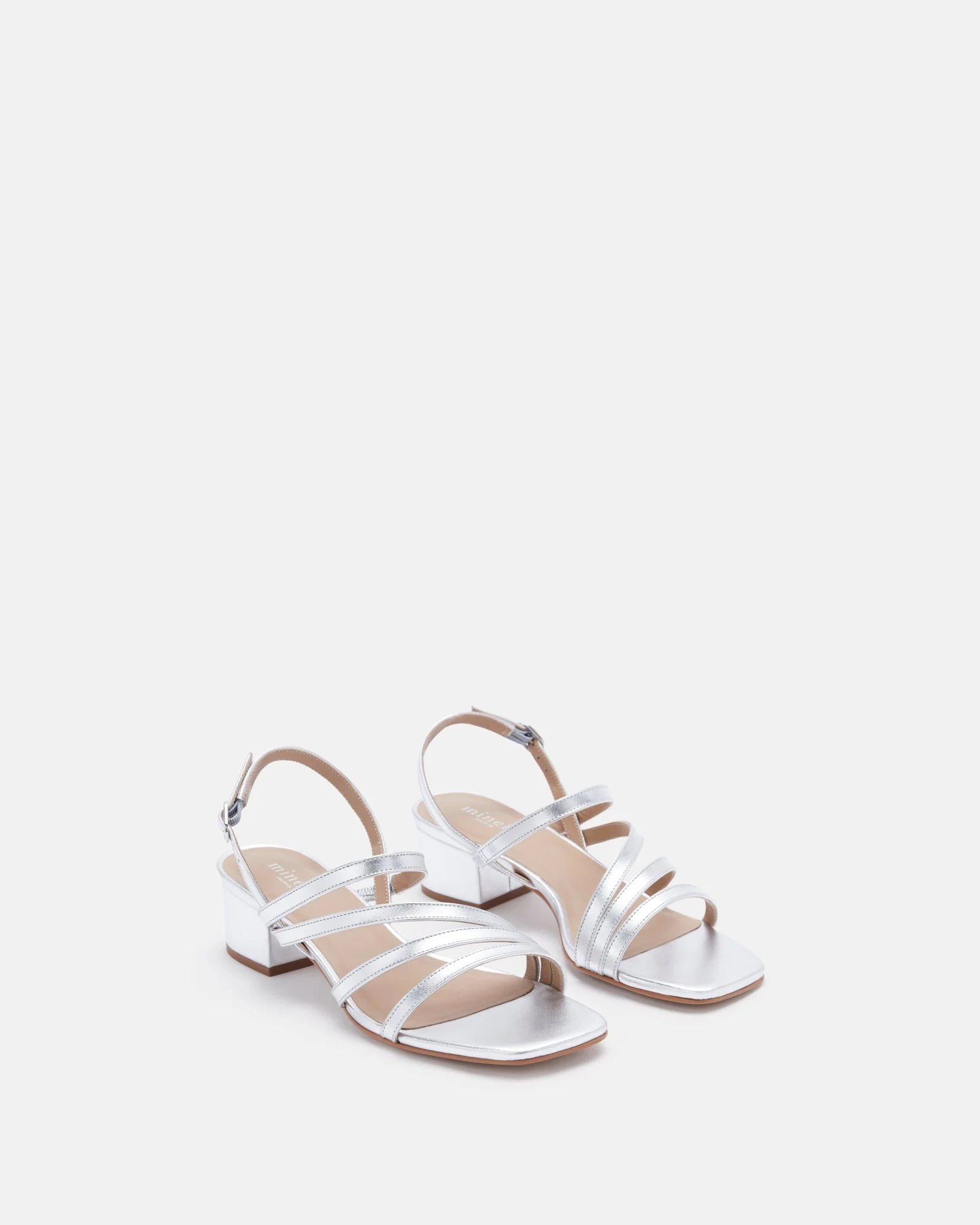 SANDALES CELESTA/MET ARGENT - Sandales à petits talons à brides