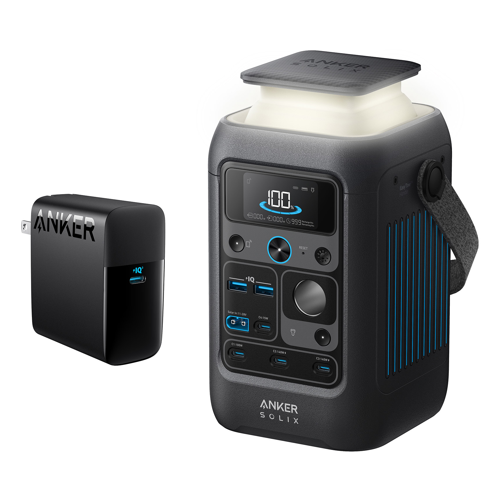 Anker SOLIX C300X DC Portable Power Station with 100W Fast Charger