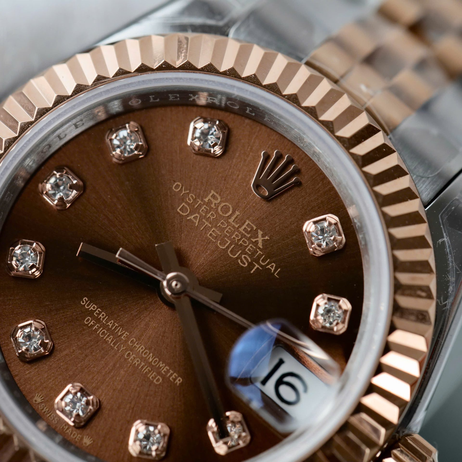 Rolex Lady-DateJust Women Replica Watch Chocolate Dial Jubilee Strap 28mm - Elite Watch Atelier