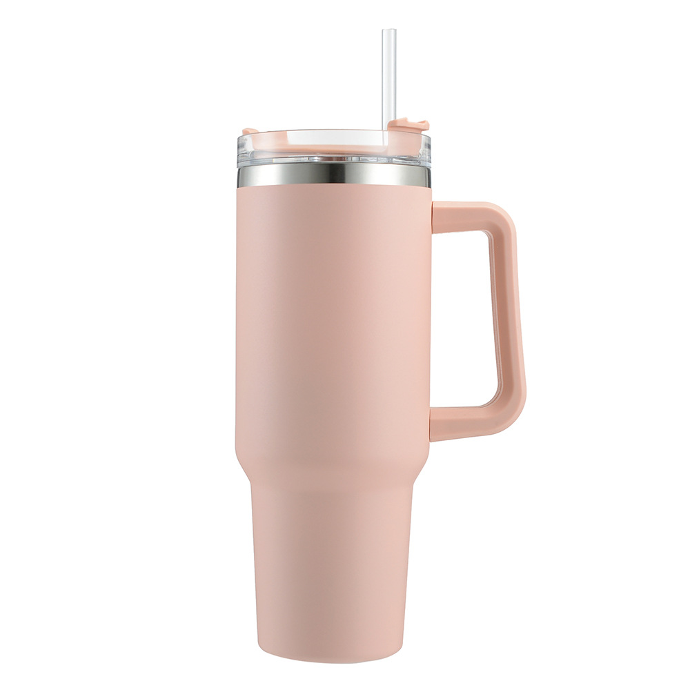 Spot American Vacuum 40oz Large-capacity Handle Beer Mug Car Ice Cup Stainless Steel Thermos Cup 1200ml