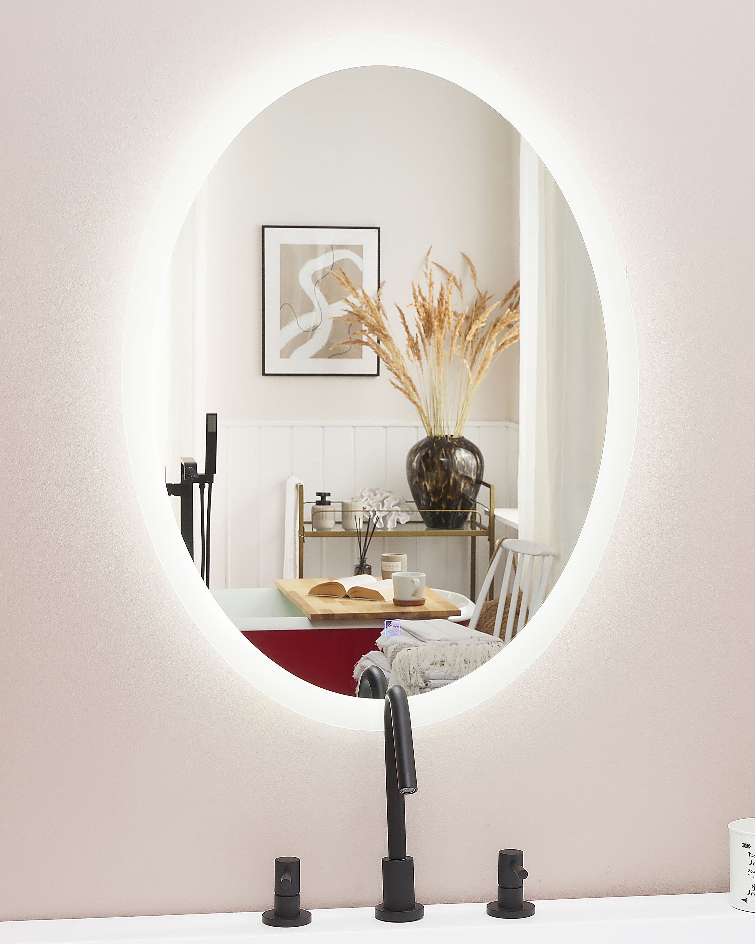 LED Bathroom Mirror VIRIAT 60 cm 80 cm Silver