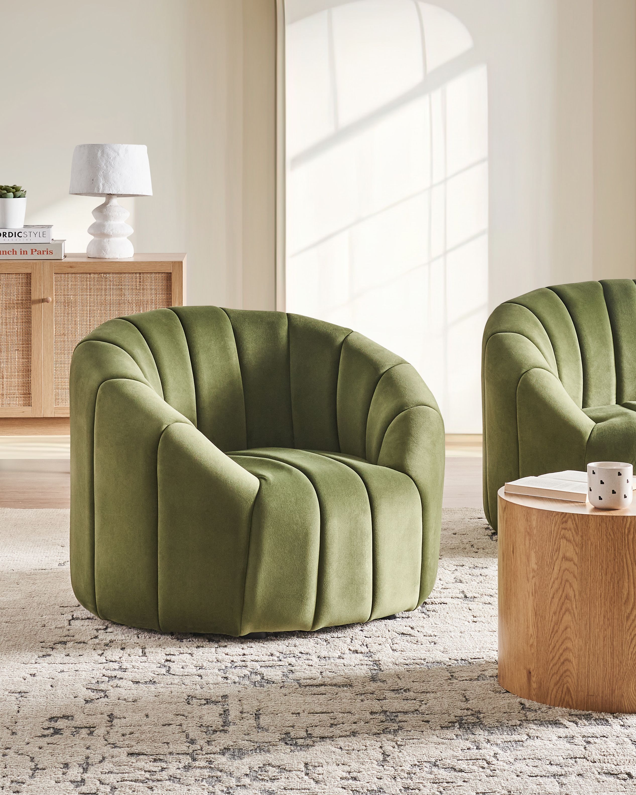 Armchair MALUNG Velvet Dark Green