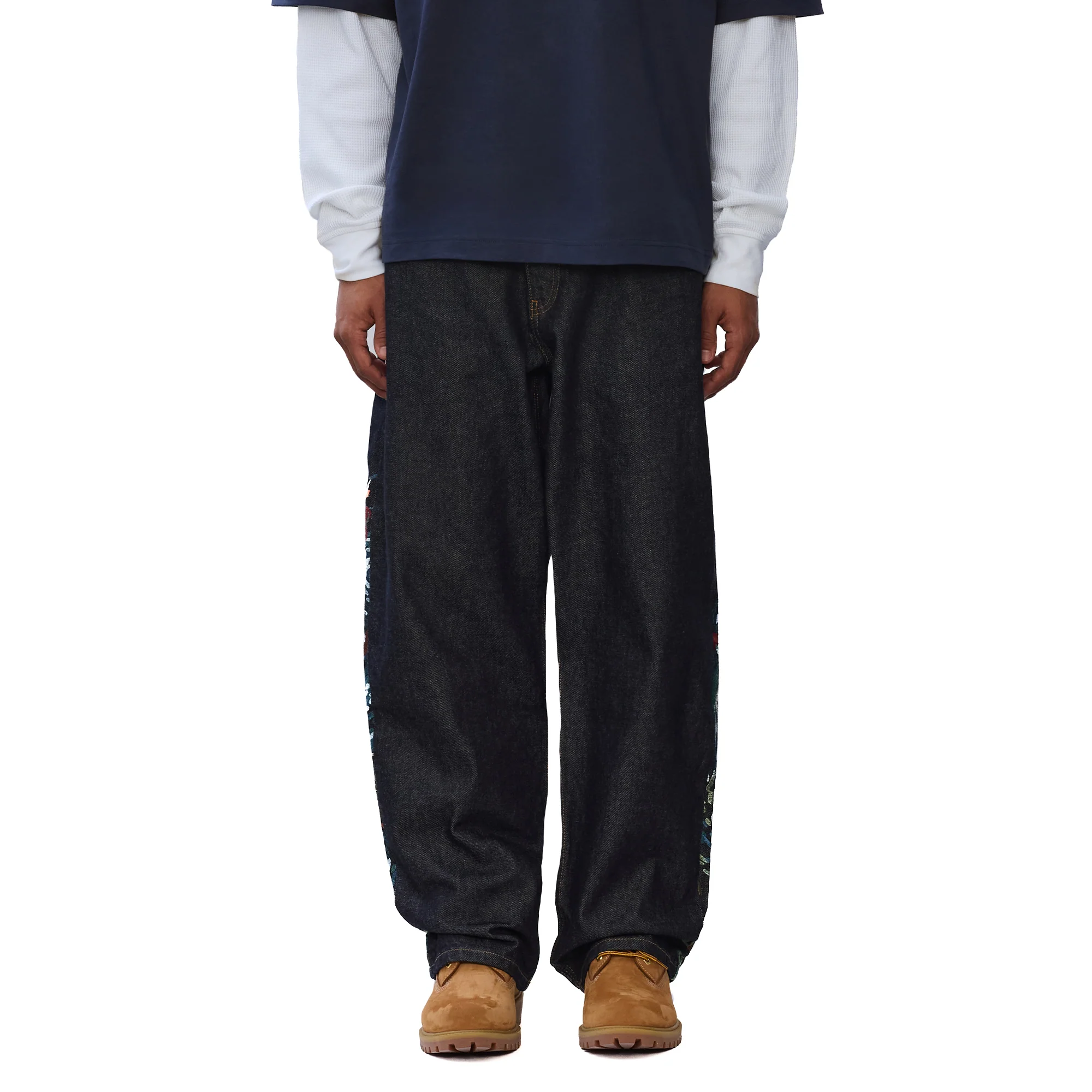 "koi pond" indigo raw Denim