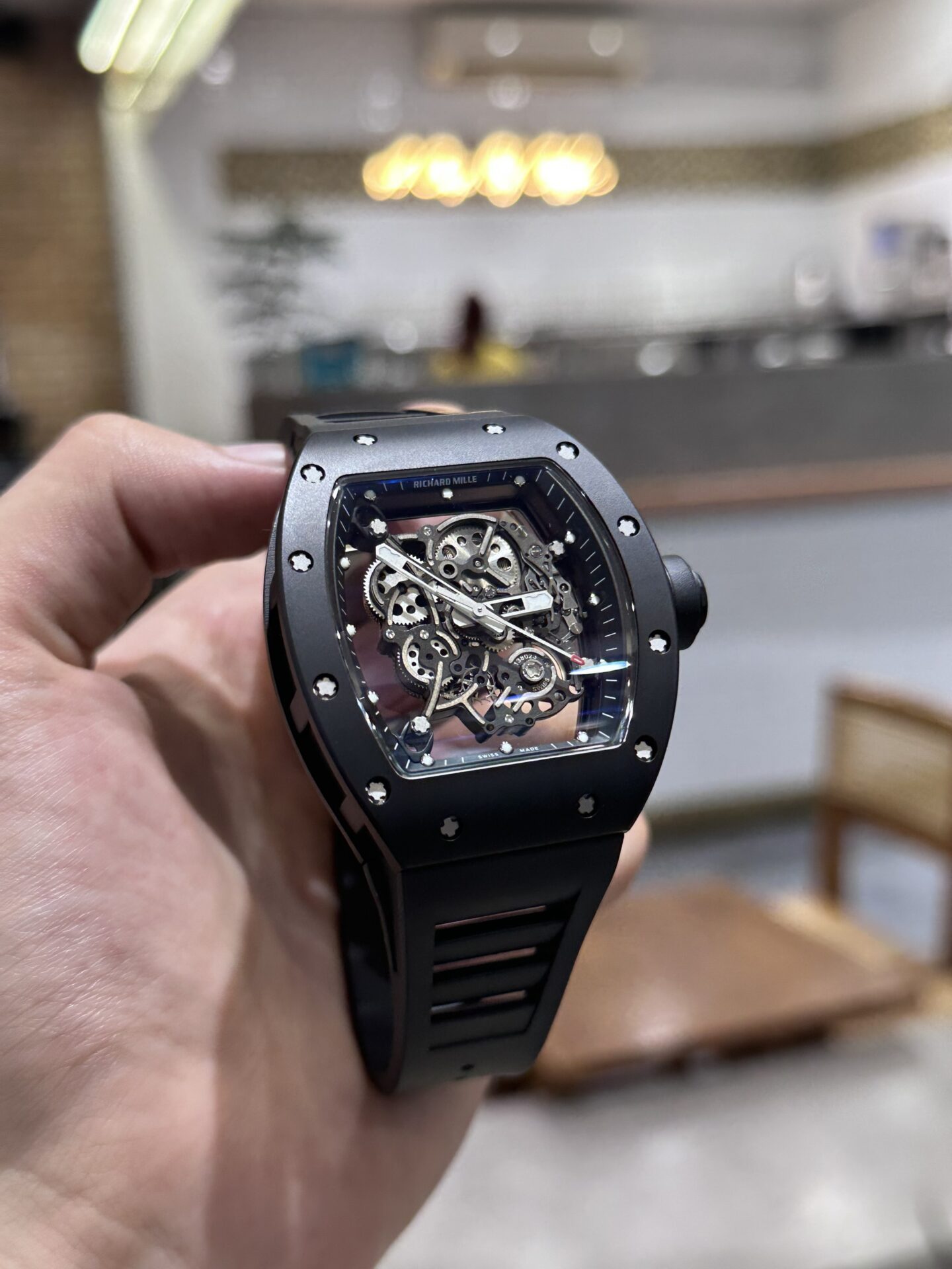 Richard Mille RM055 Black Ceramic Replica 1:1 Watch 45mm - Elite Watch Atelier