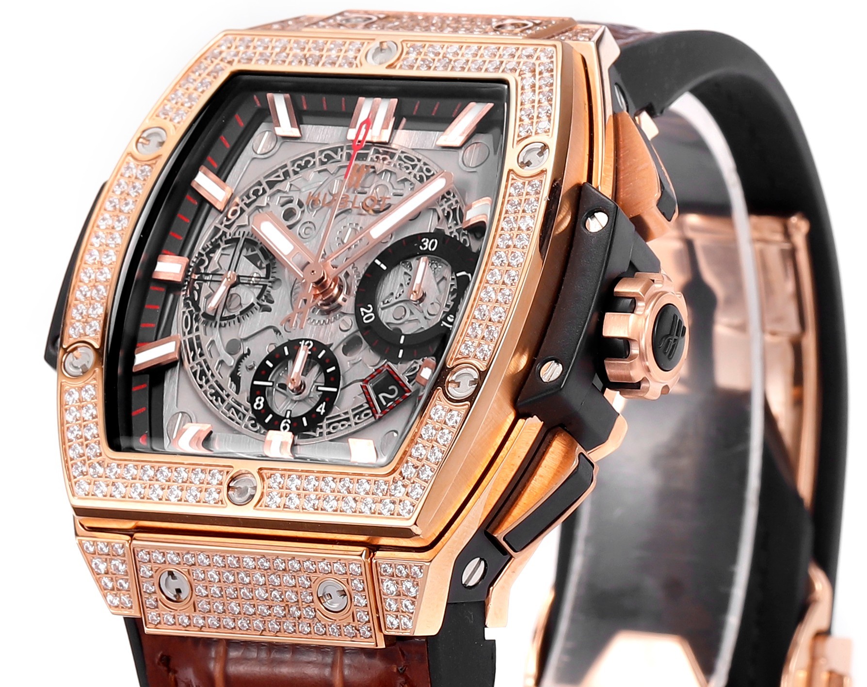 Hublot SPIRIT OF BIG BANG Chronograph, 45 mm Textured rubber strap(1:1 replica) - Top club