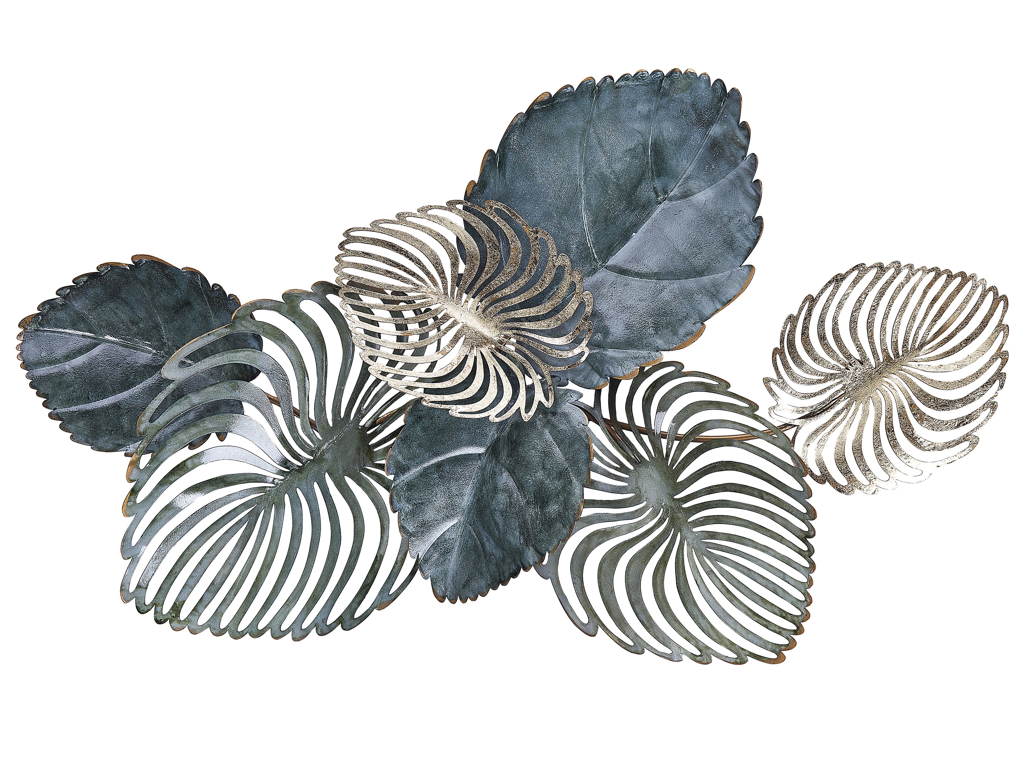 Wall Decor Leaf MAGNESIUM Metal 55 cm Gold