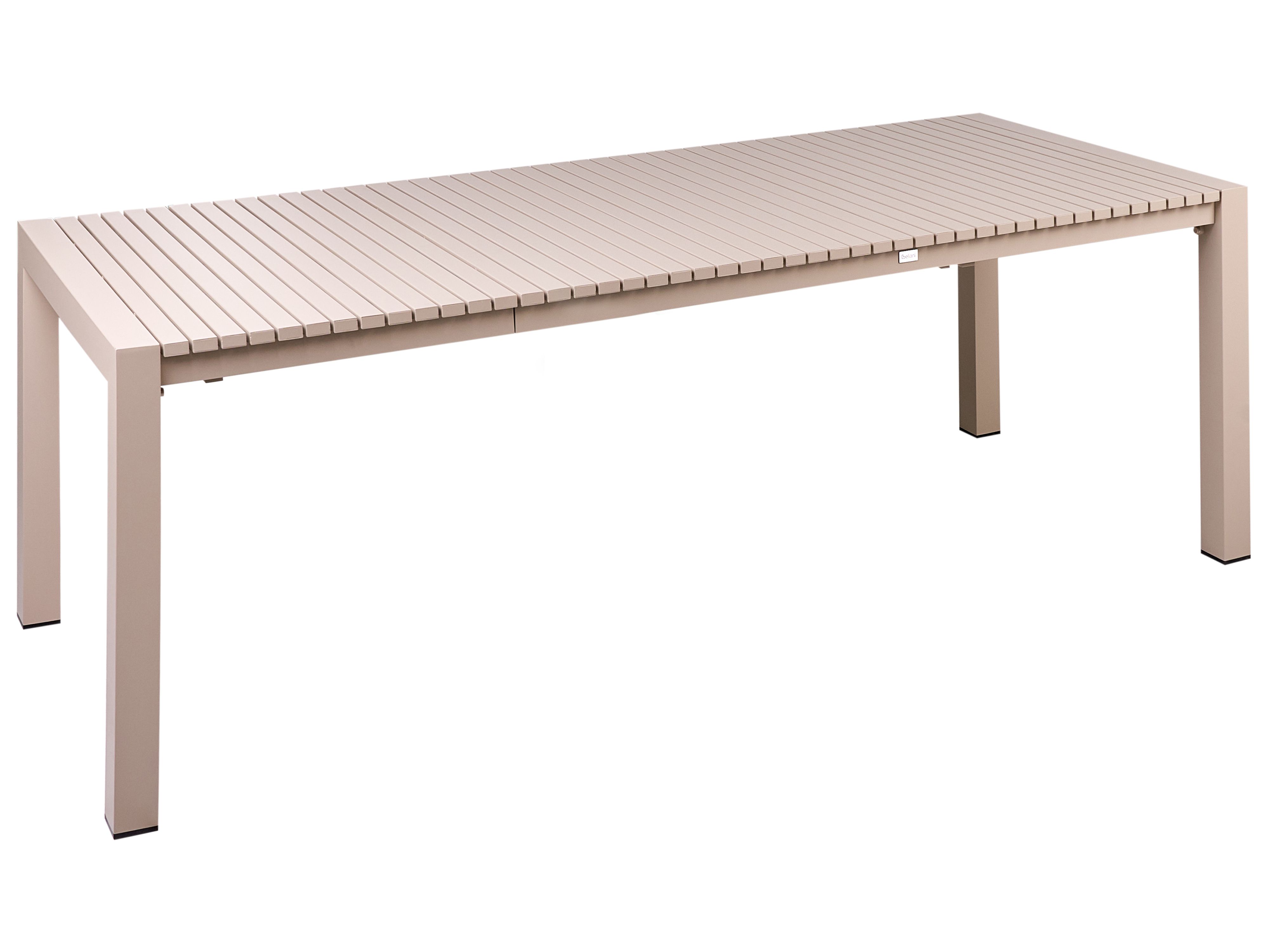 Extending Garden Dining Table ARDESIO 160/220 cm 90 cm Metal Sand Beige