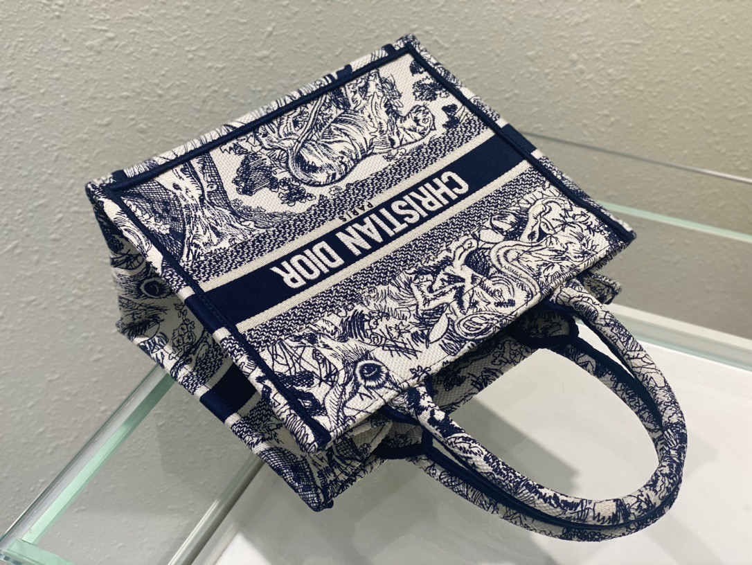 Christian Dior Small Dior Book Tote Blue, For Women, Women’s Handbags 26.5cm/10.5in CD M1265ZRGO_M928