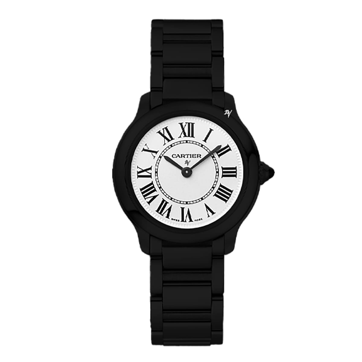 Fake Cartier Replica Watch RONDE MUST Limited Edition Black DLC-PVD(1:1 replica) - Top club