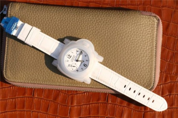 Replica Panerai PAM049 XF White Dial White Leather Strap A7750 - Top club