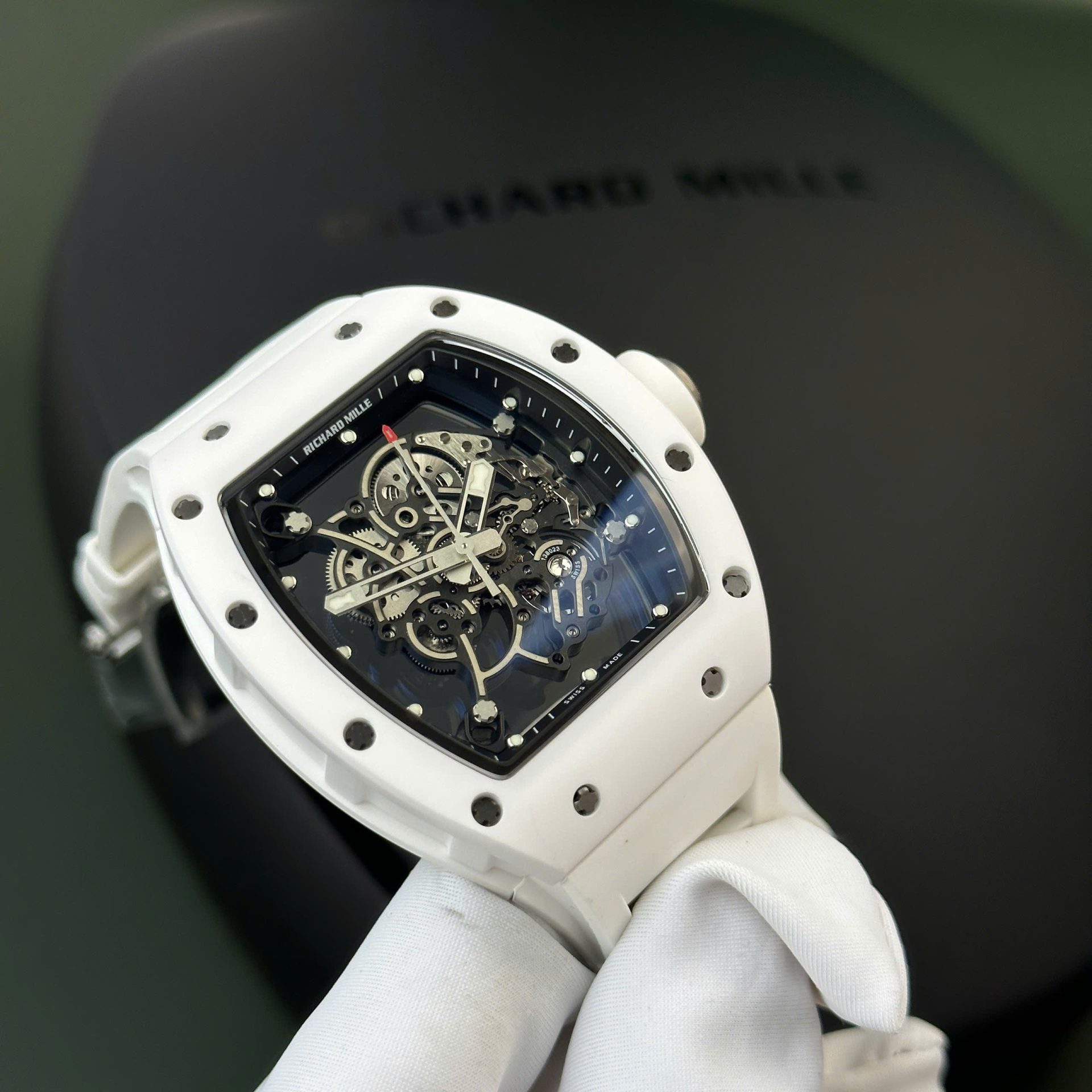 Richard Mille RM055 Bubba Watson Best Replica Watch White Ceramic BBR Factory 42,7 49,7 - Top club