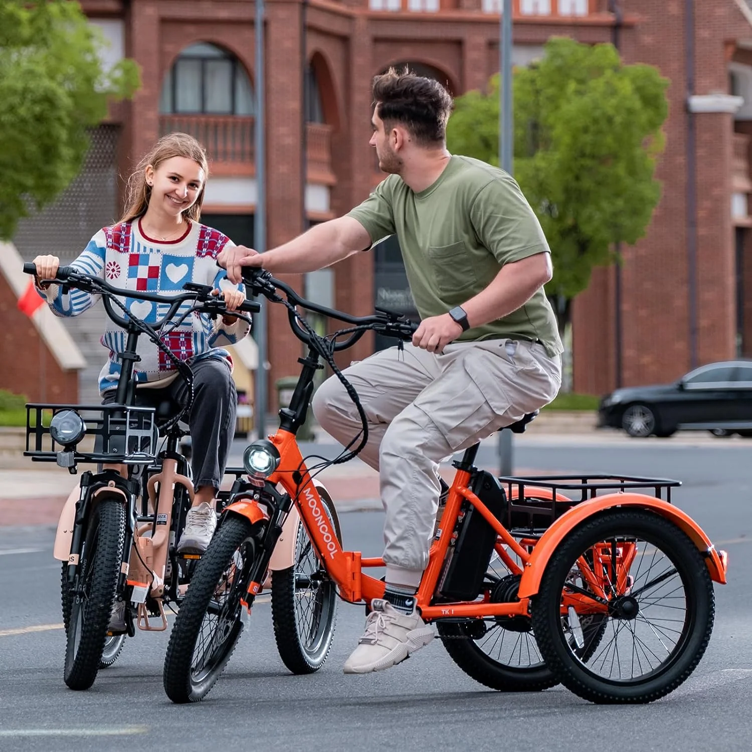 MOONCOOL TK1 Folding Electric Tricycle for Adults,48V 14.5Ah Removable battery, 500W(Peak 1000w)Motor, 20" Fat Tire Step-Thru 3Wheel Electric Bicycle w/Front&Rear Baskets, Certified to UL 2849 by SGS - Image 28