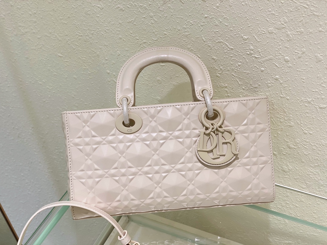 Medium Lady D-joy Bag White/Grey/Beige/Black For Women 10in/26cm M0540ONGE_M0301:1High-quality replica