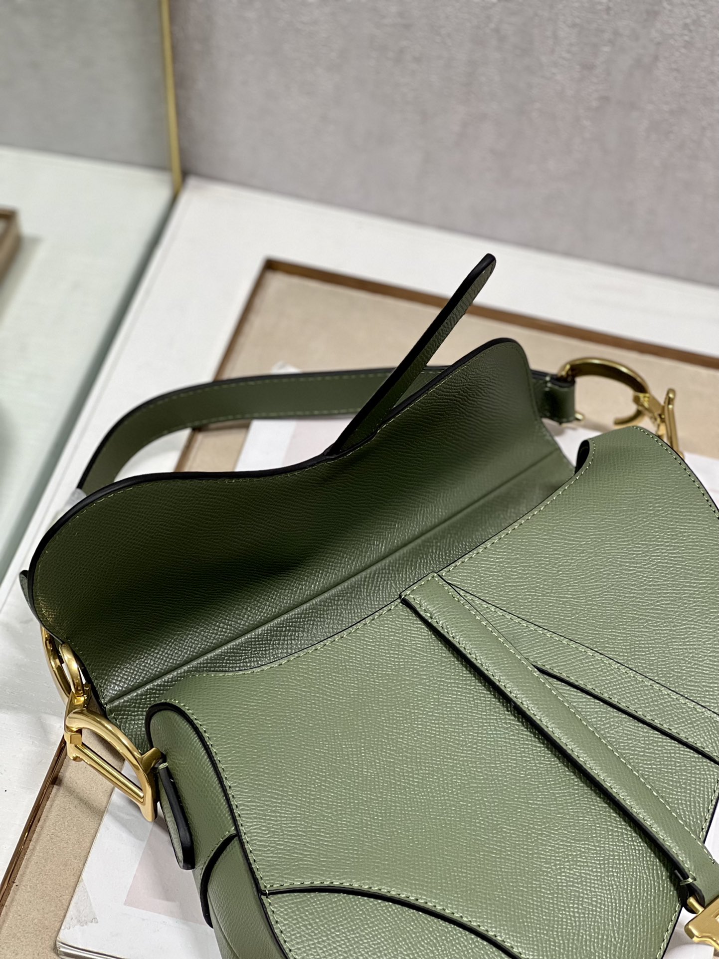Saddle Bag With Strap Black/White/Green/Light Blue/Brown For Women 10in/25.5cm M0455CBAA_M9001:1High-quality replica