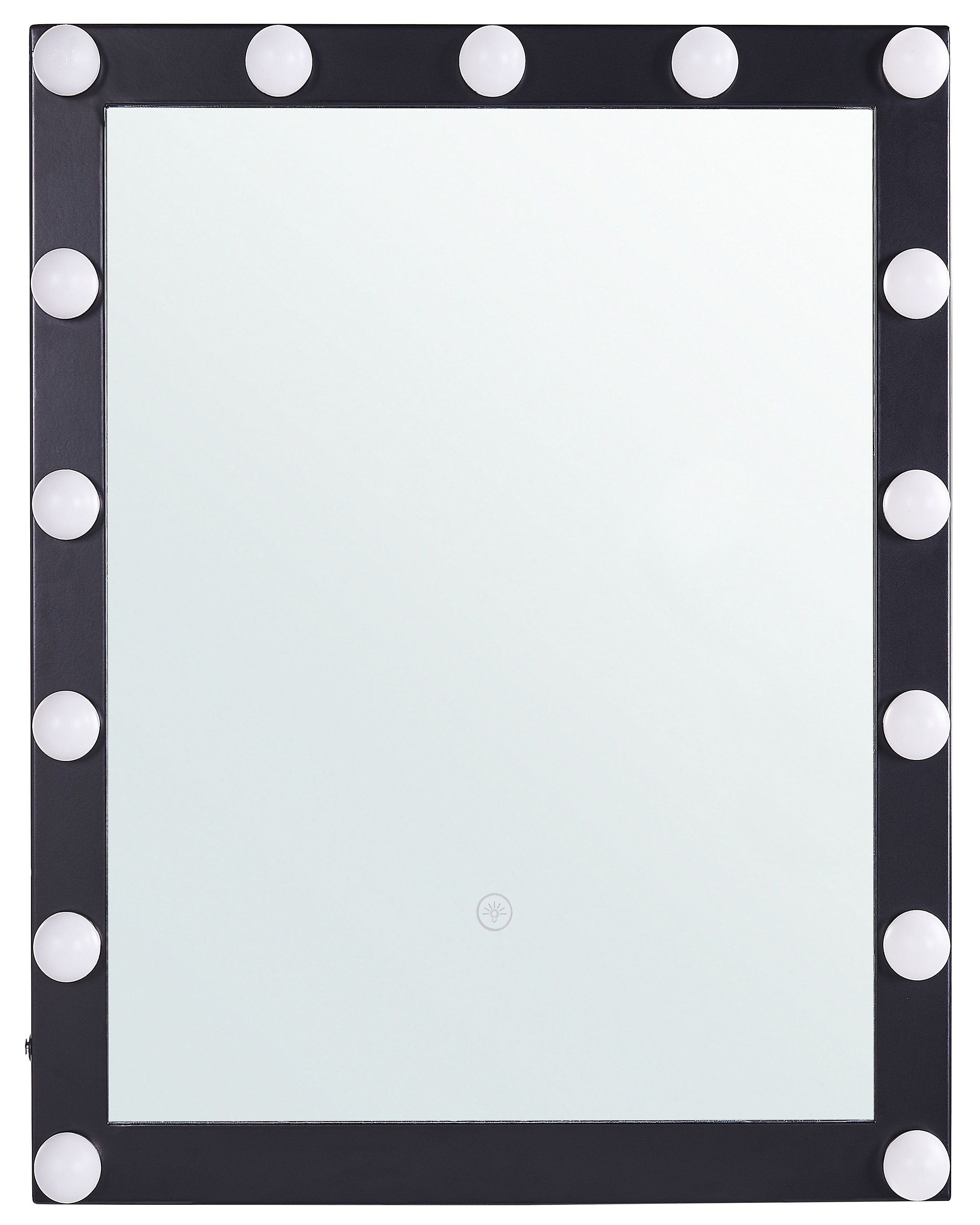 LED Bathroom Mirror ODENAS 50 cm 60 cm Black