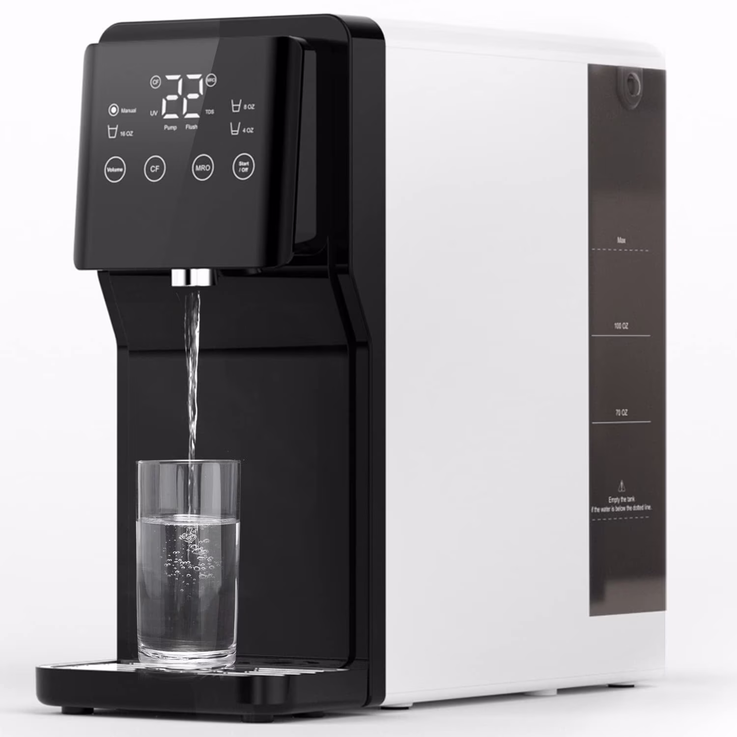 Waterdrop N1 Countertop Reverse Osmosis Water Filter System, TDS Reduction, 4-Stage Water Filter,Automatic Flushing, 3:1 Pure to Drain, UV Sterilization