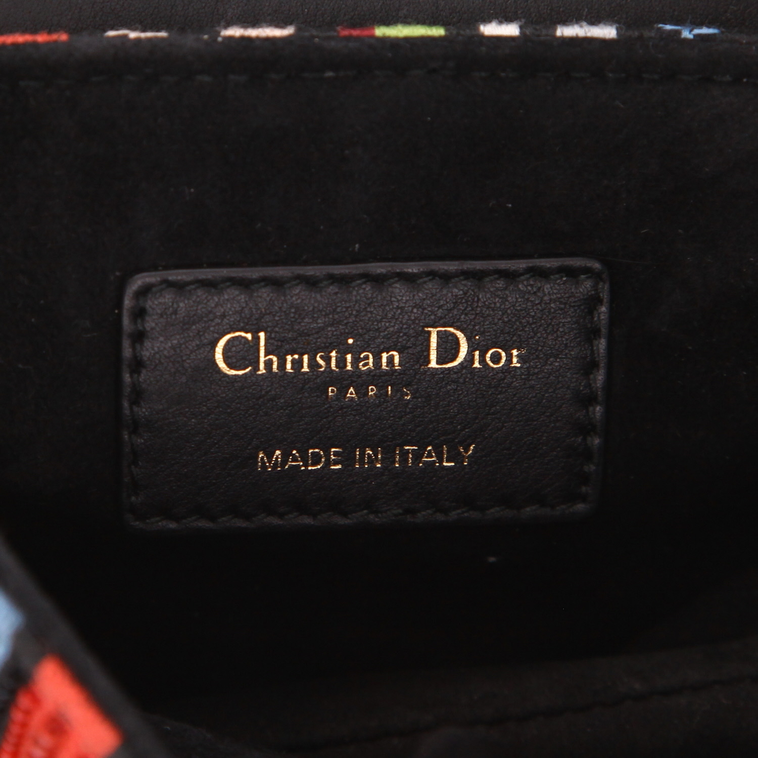 Dior Saddle handbag in black leather and multicolor canvas1:1High-quality replica