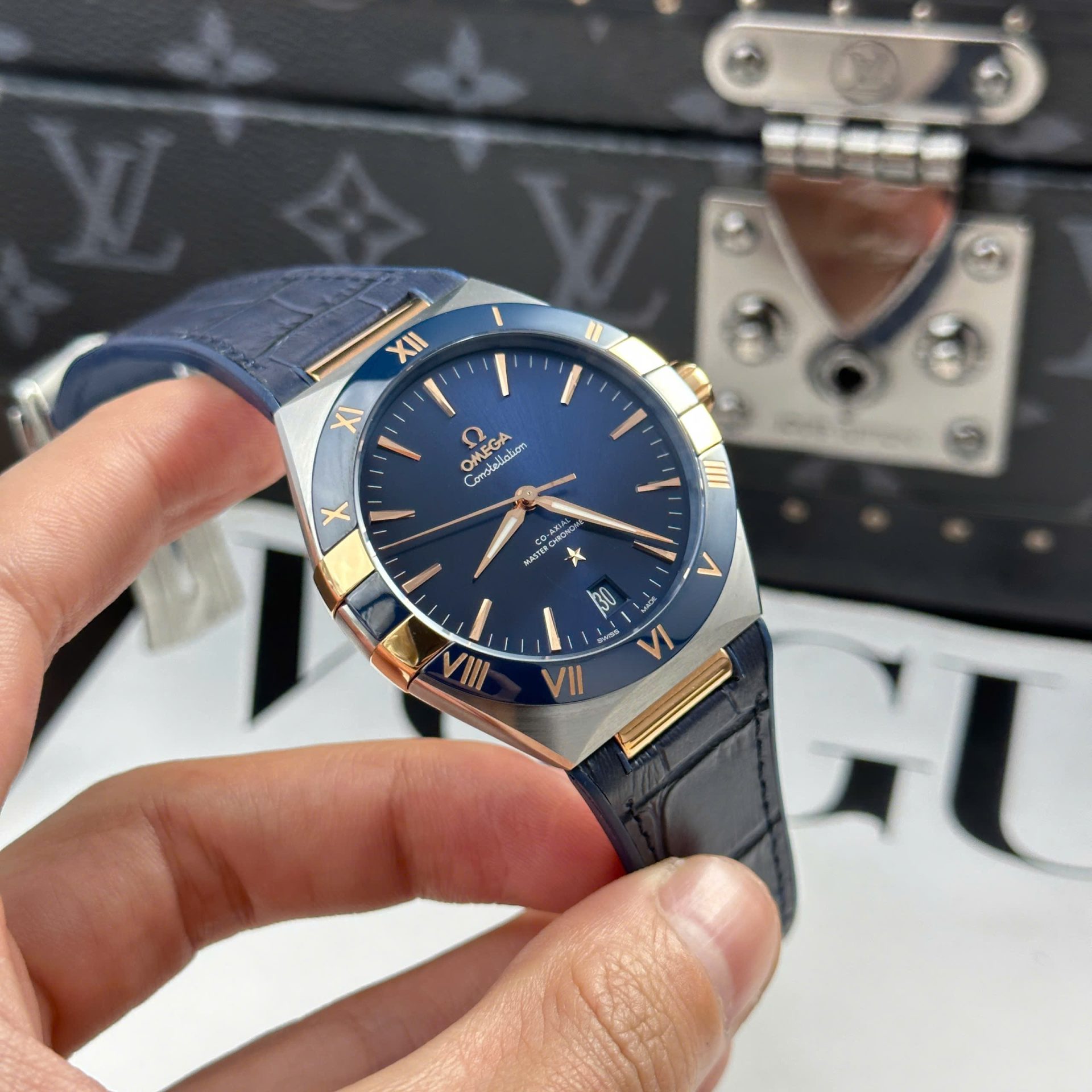 Omega Constellation Best Replica Watch Bezel Ceramic Blue VS Factory 41mm - Top club