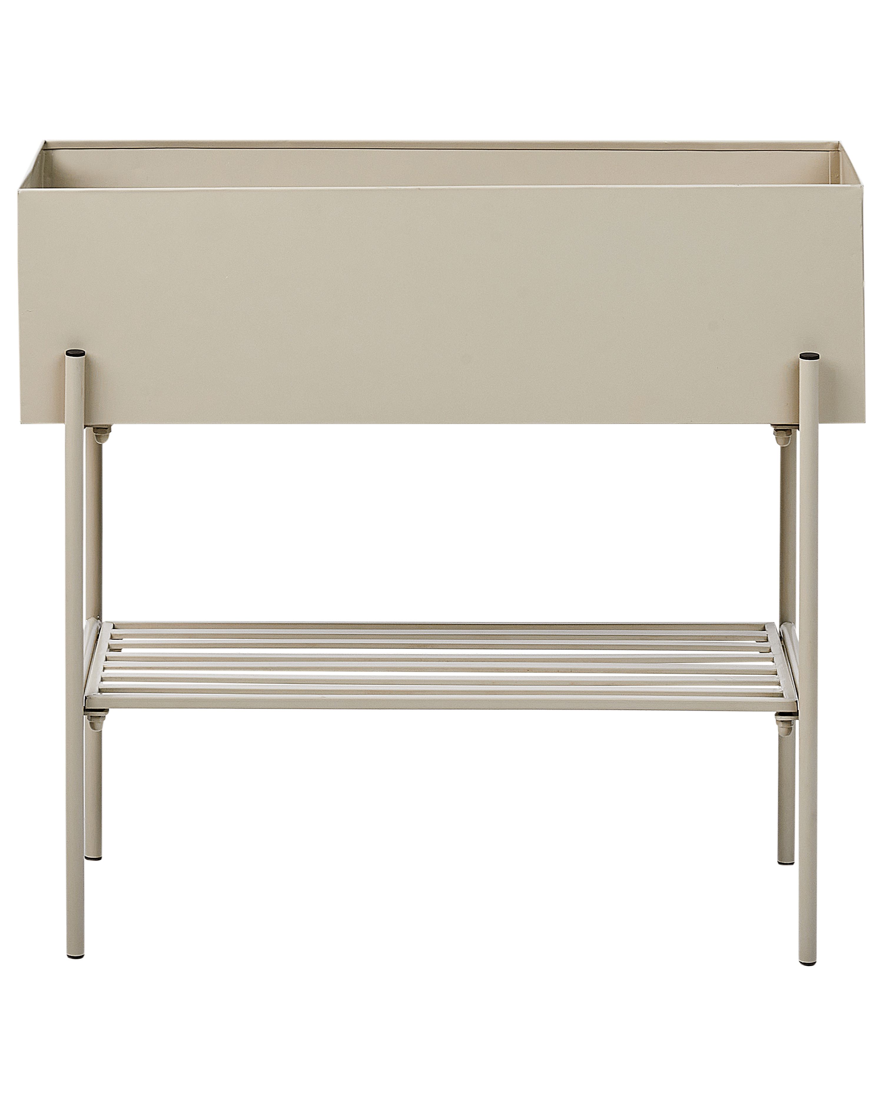 Elevated Plant Pot VINCA Metal 70 cm Beige