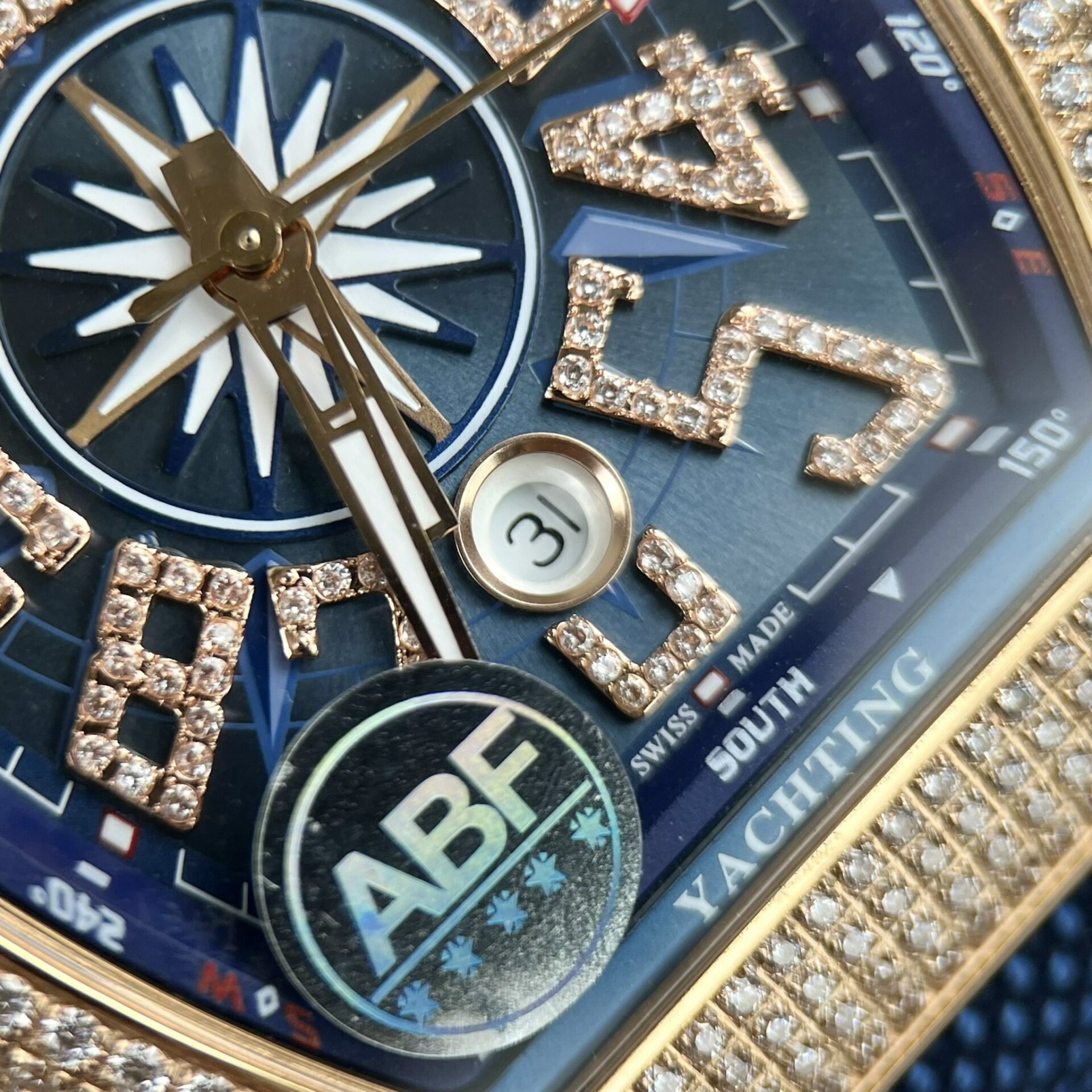 Franck Muller Replica 11 Watch V45 Blue Dial Rose Gold Case 45mm - Top club