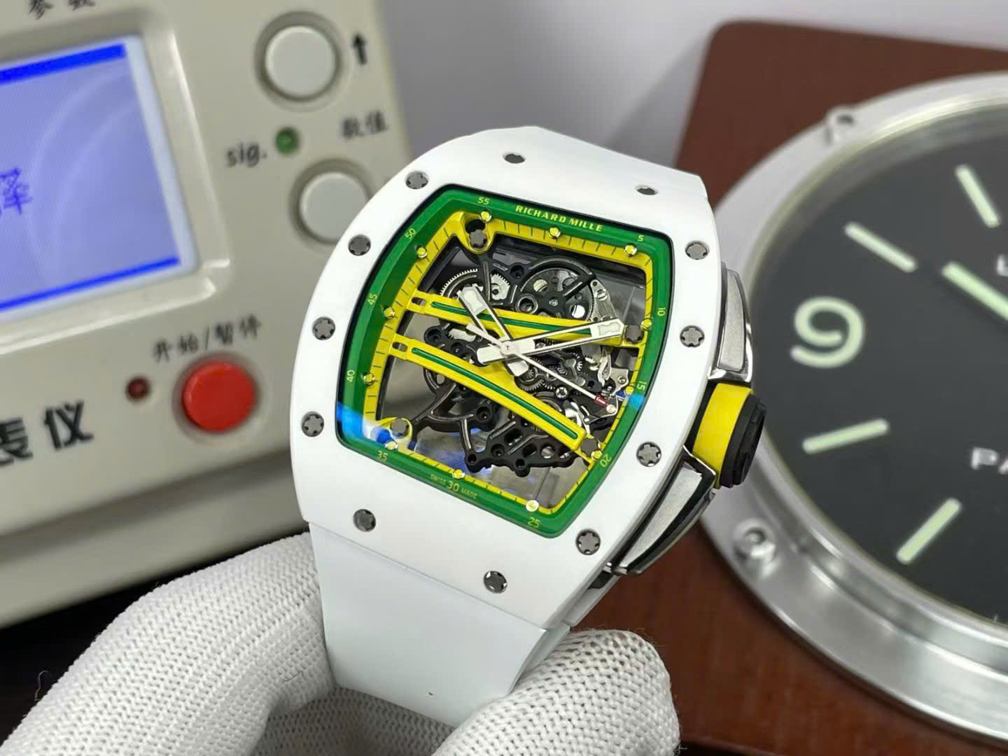 Richard Mille High End Watch Replicas RM61-01 Yohan Blake White Ceramic ZF Factory 43x50mm - Top club