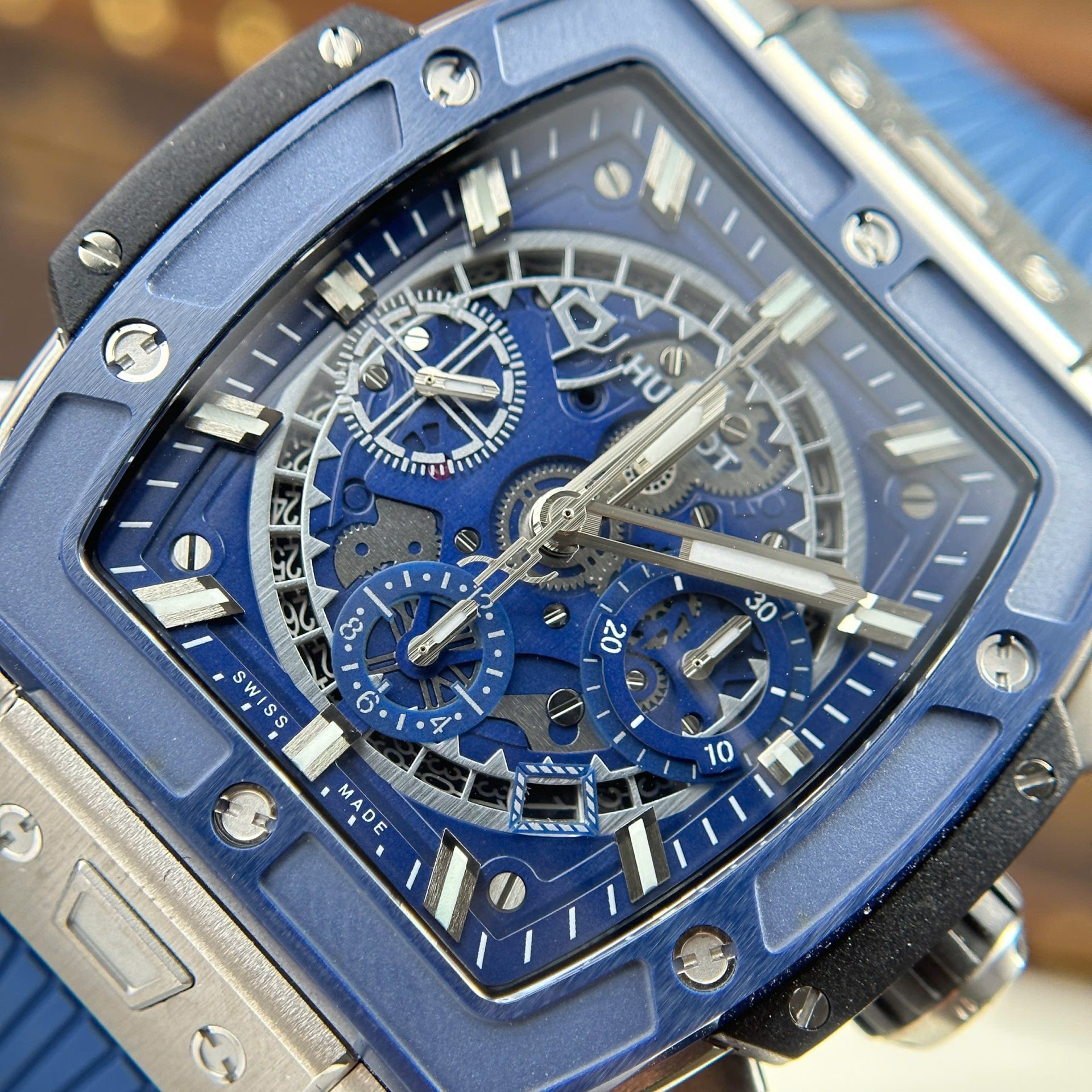 Hublot Spirit Of Big Bang Titanium Replica Watch Bezel Blue BBF Factory 42mm - Top club